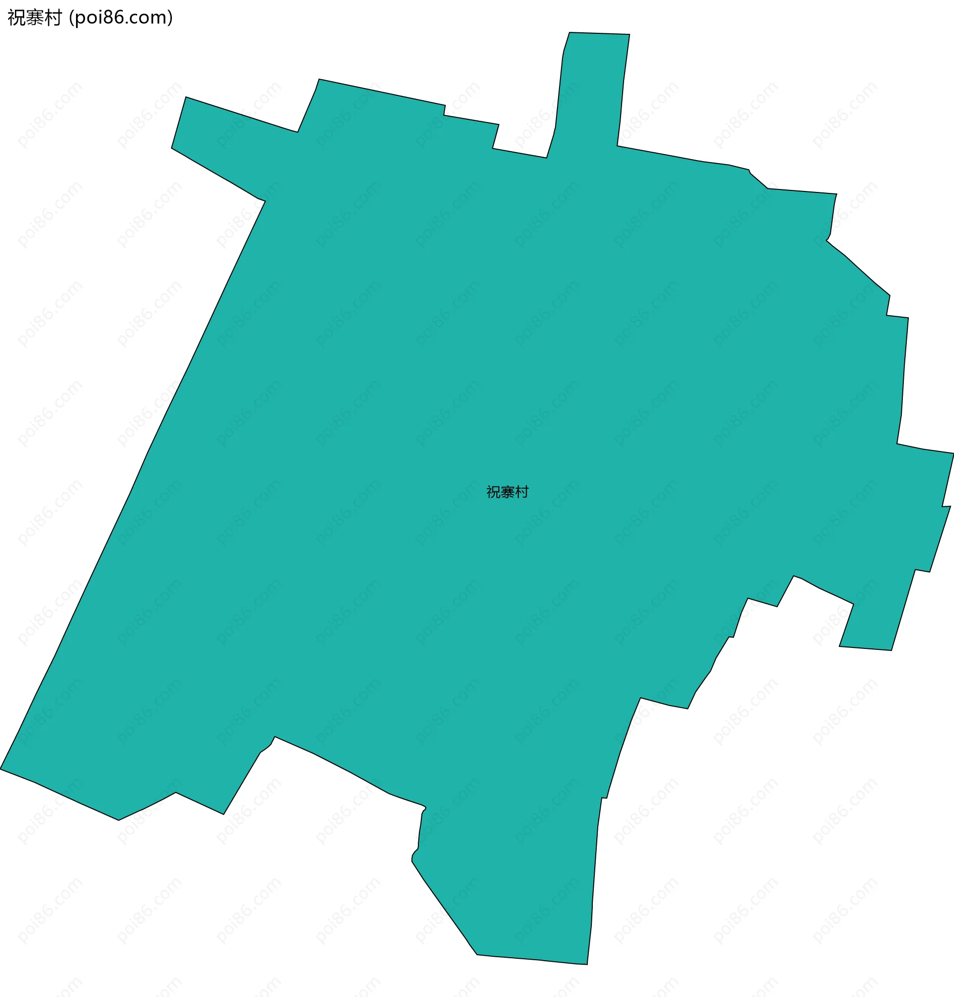 祝寨村边界地图