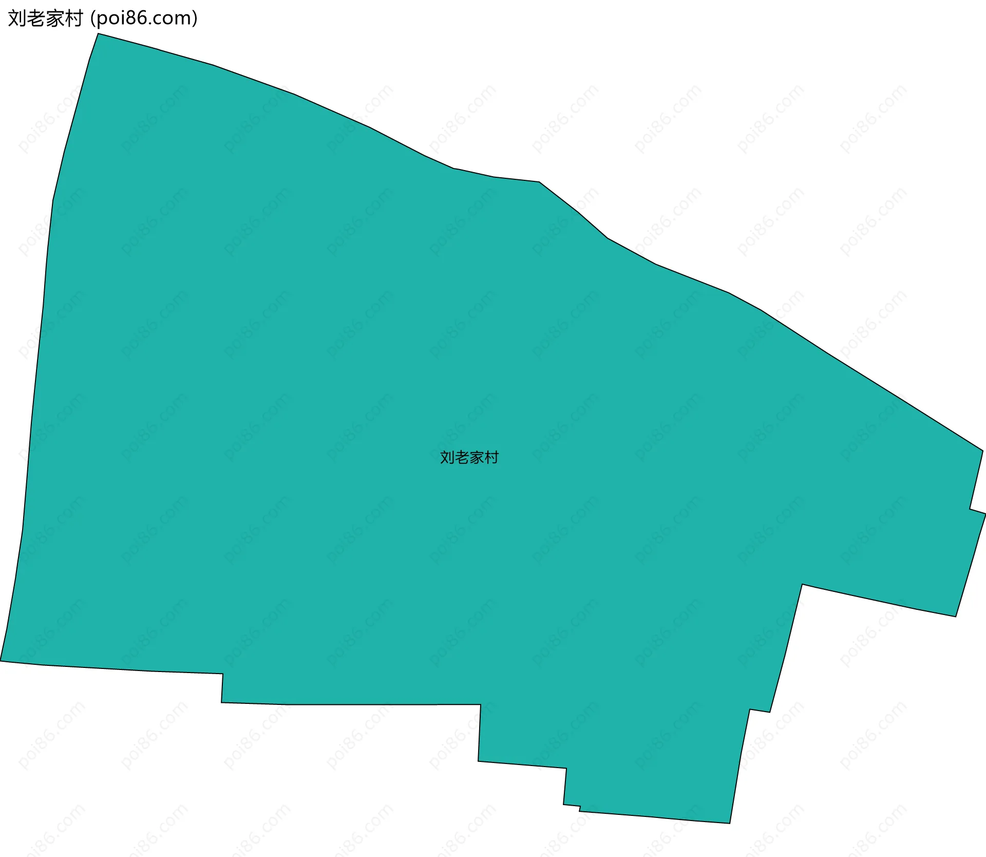 刘老家村边界地图