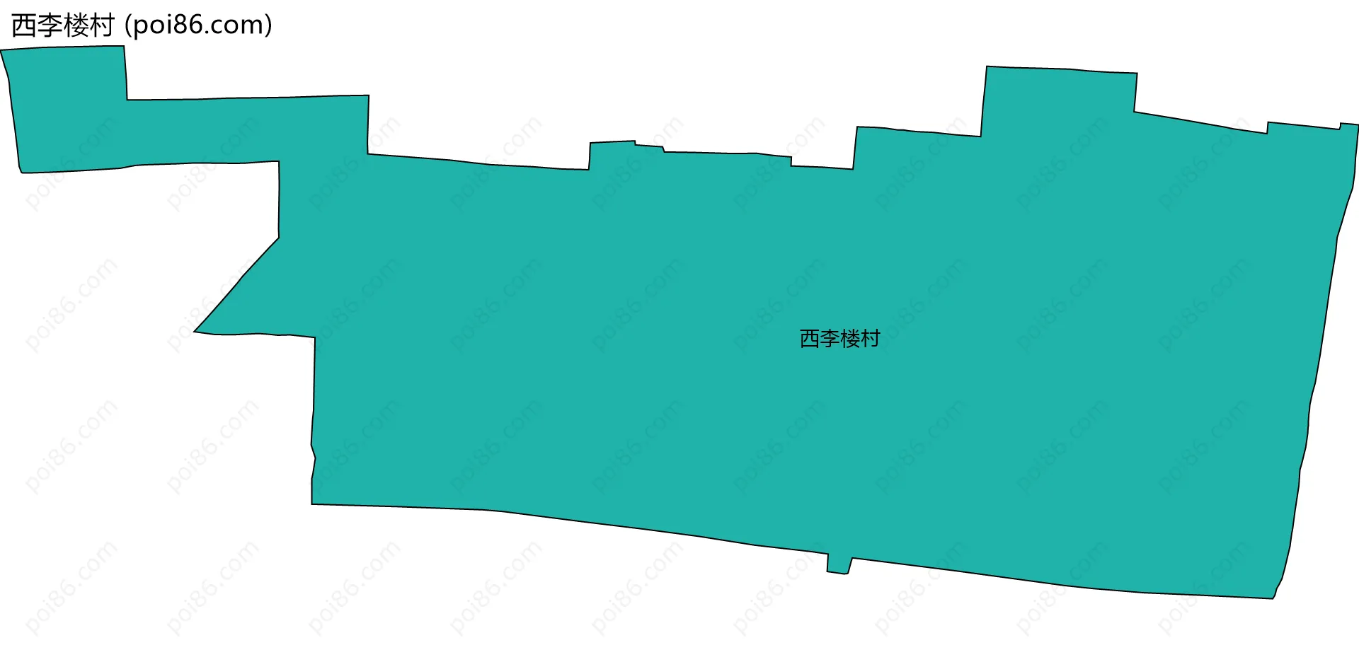 西李楼村边界地图