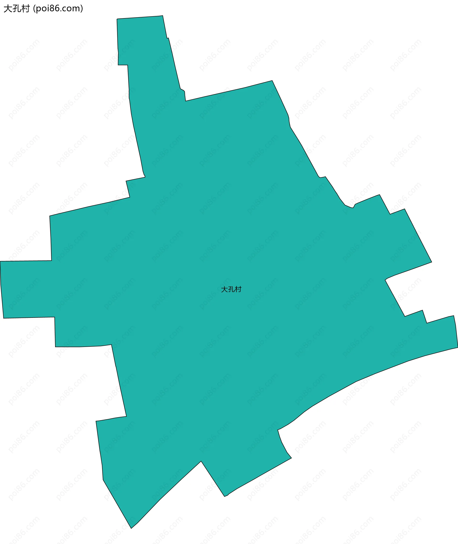 大孔村边界地图