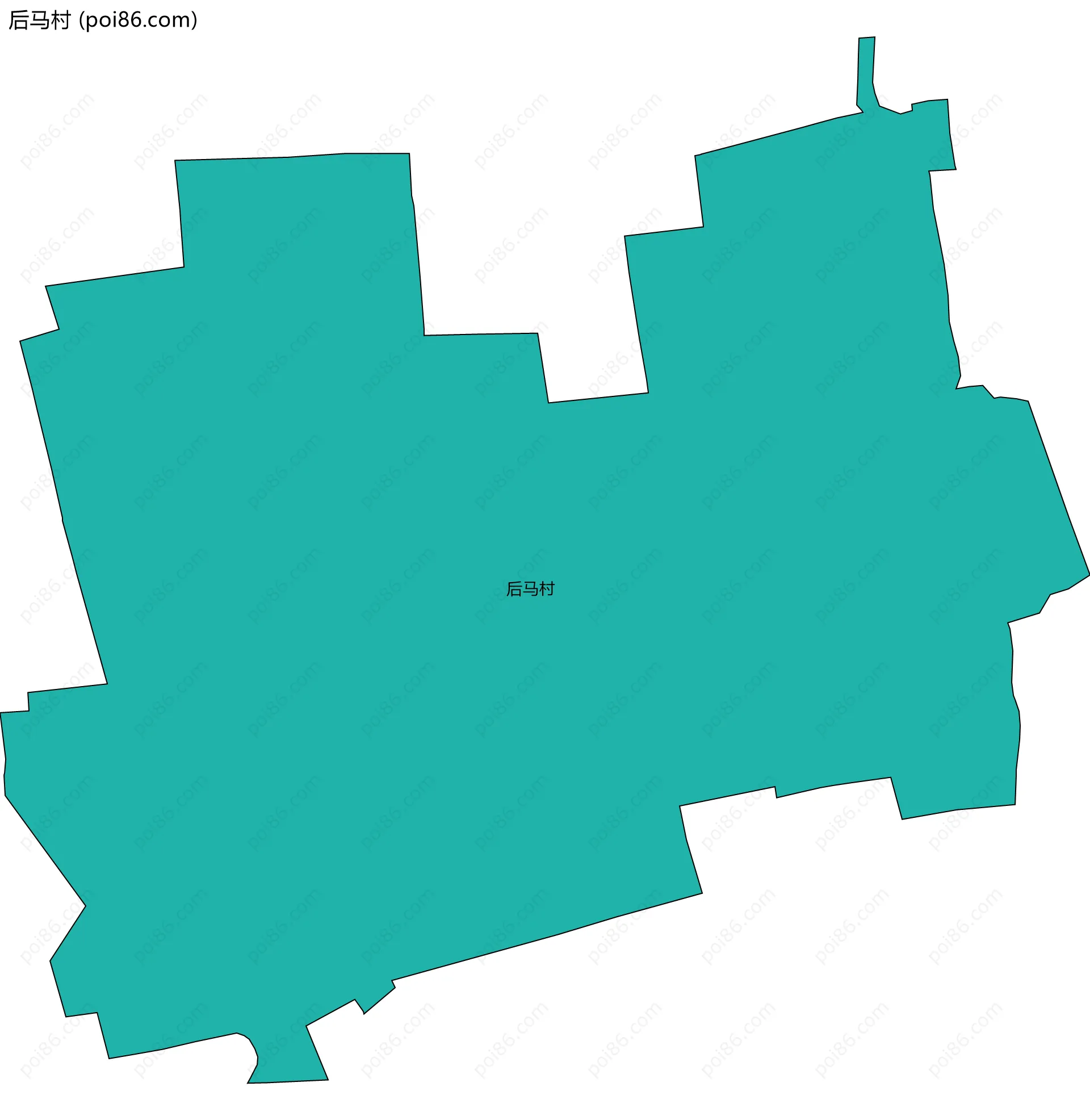后马村边界地图