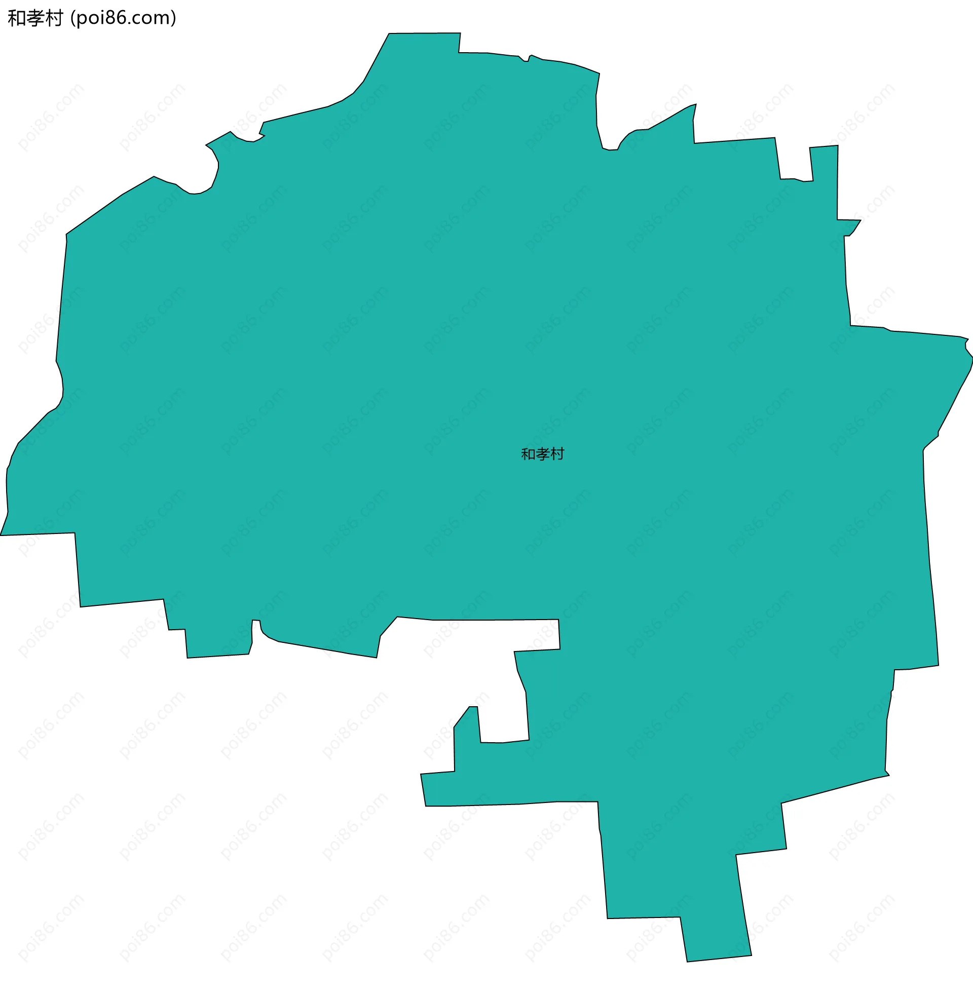 和孝村边界地图