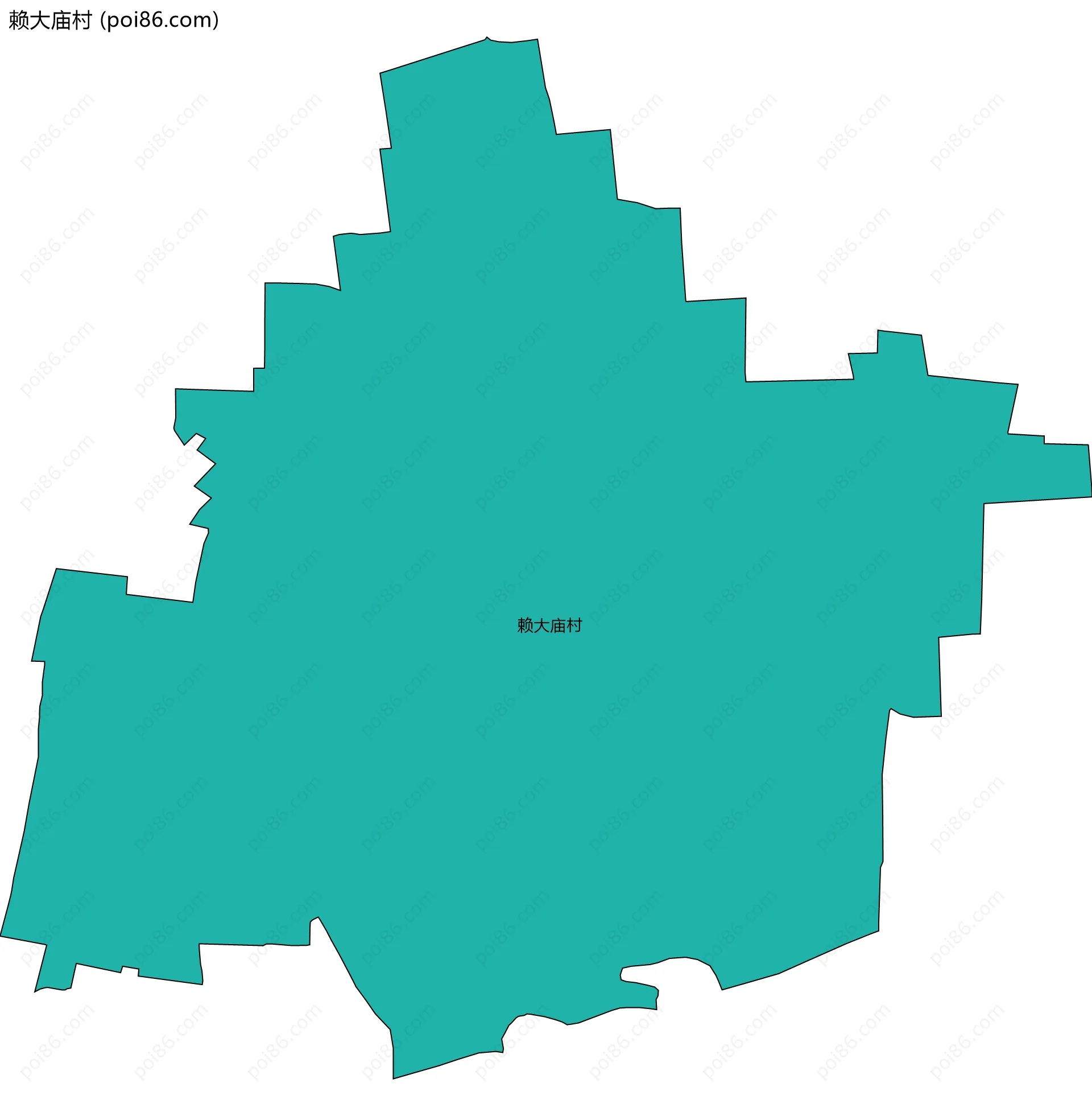 赖大庙村边界地图