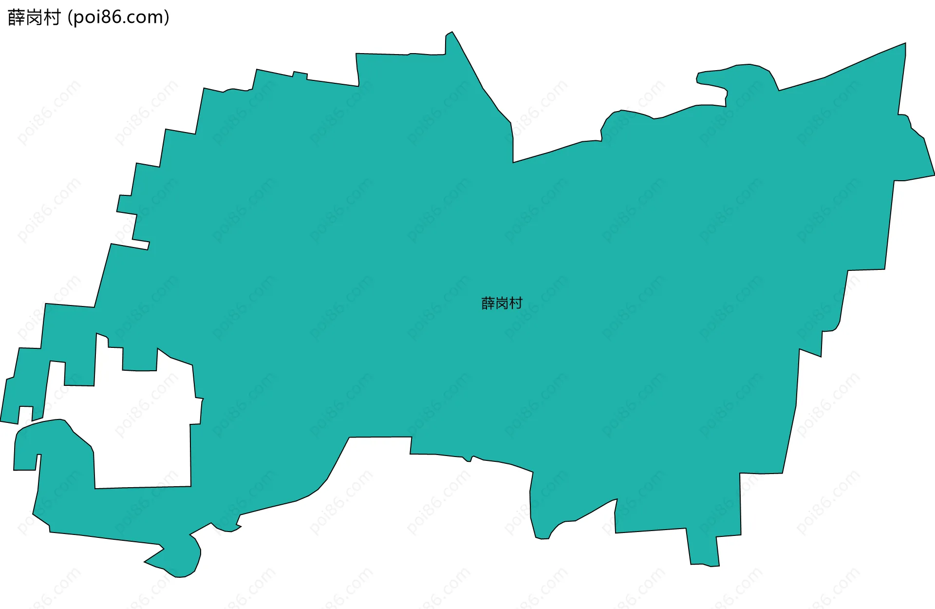 薛岗村边界地图