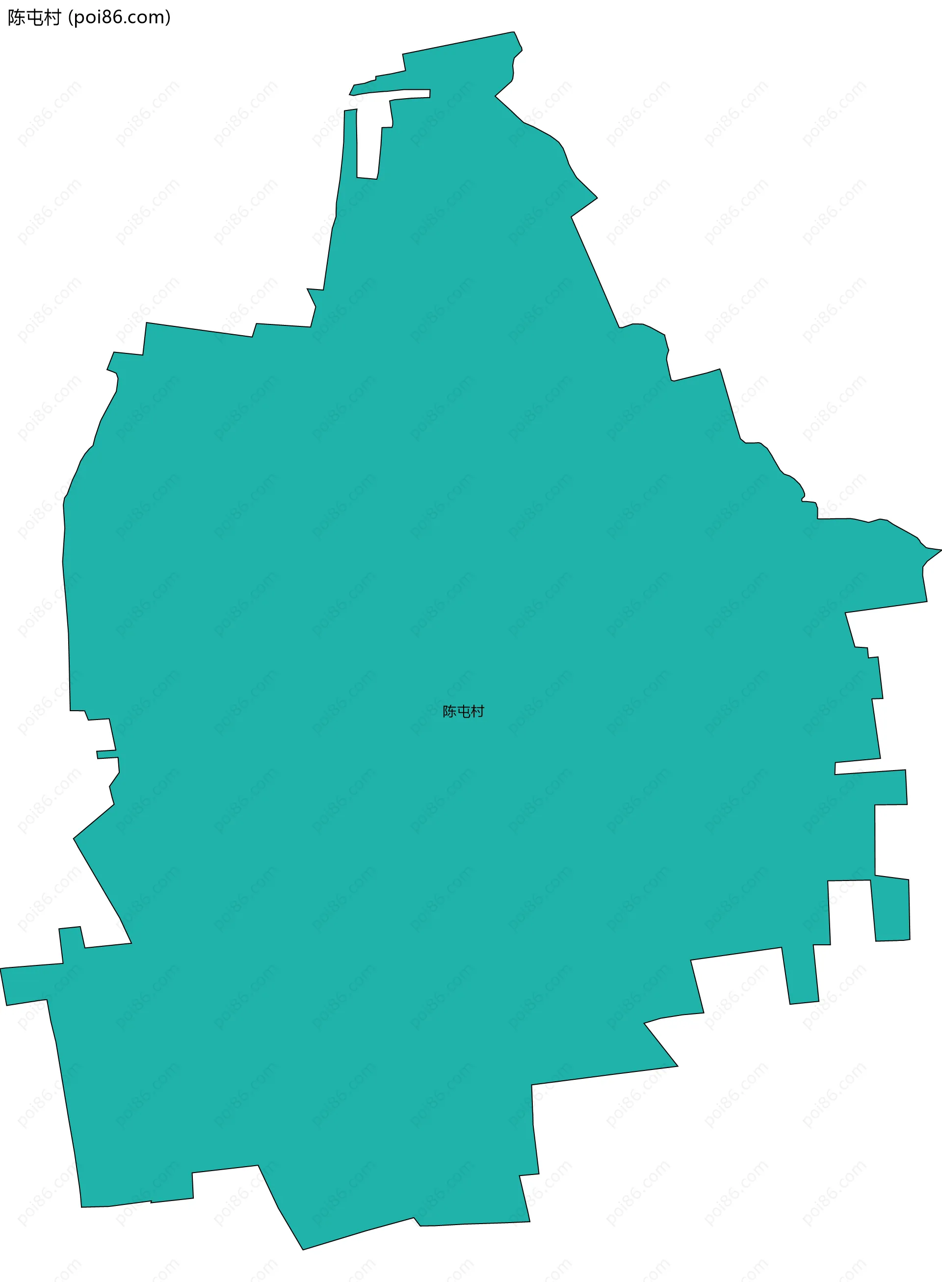 陈屯村边界地图