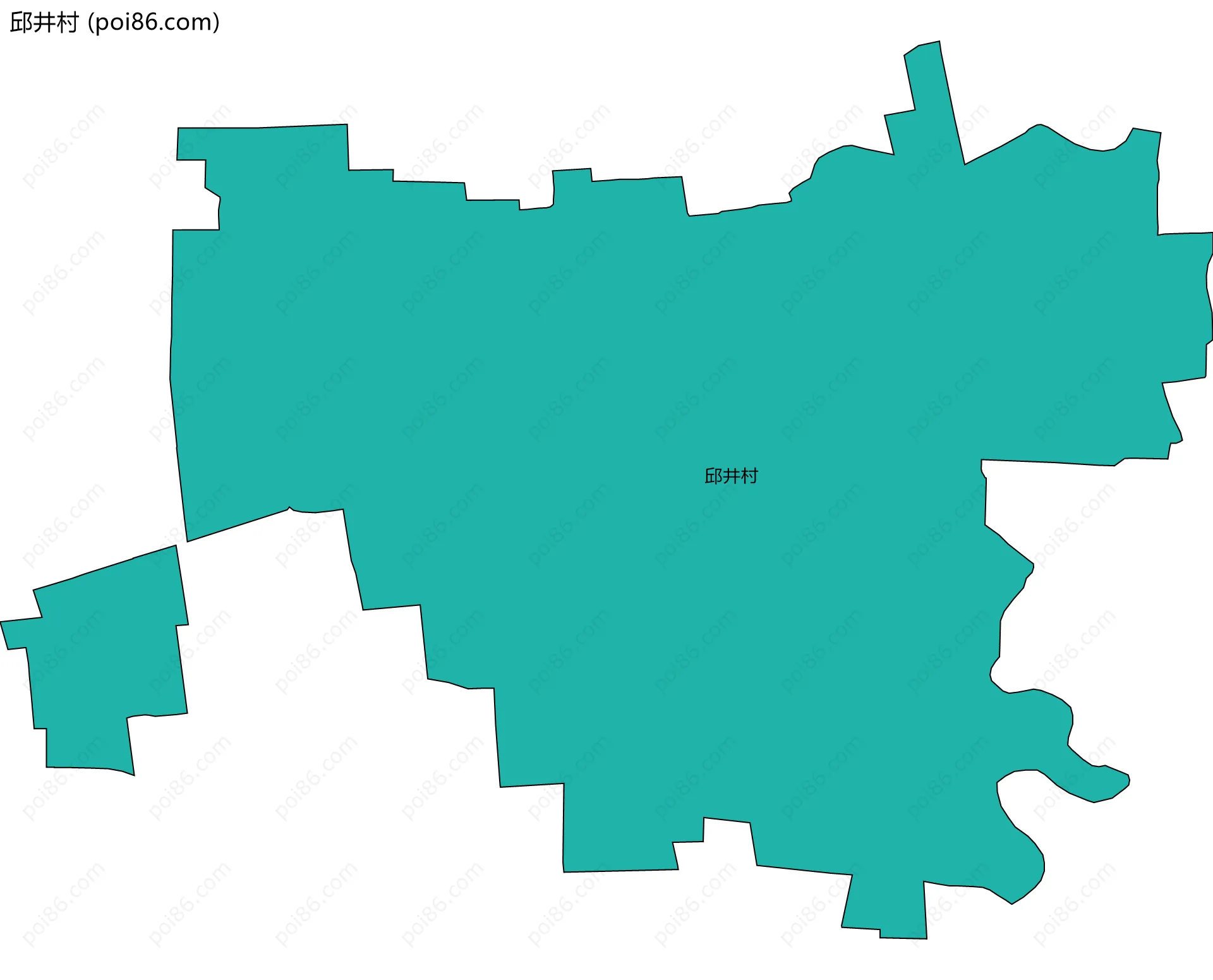 邱井村边界地图