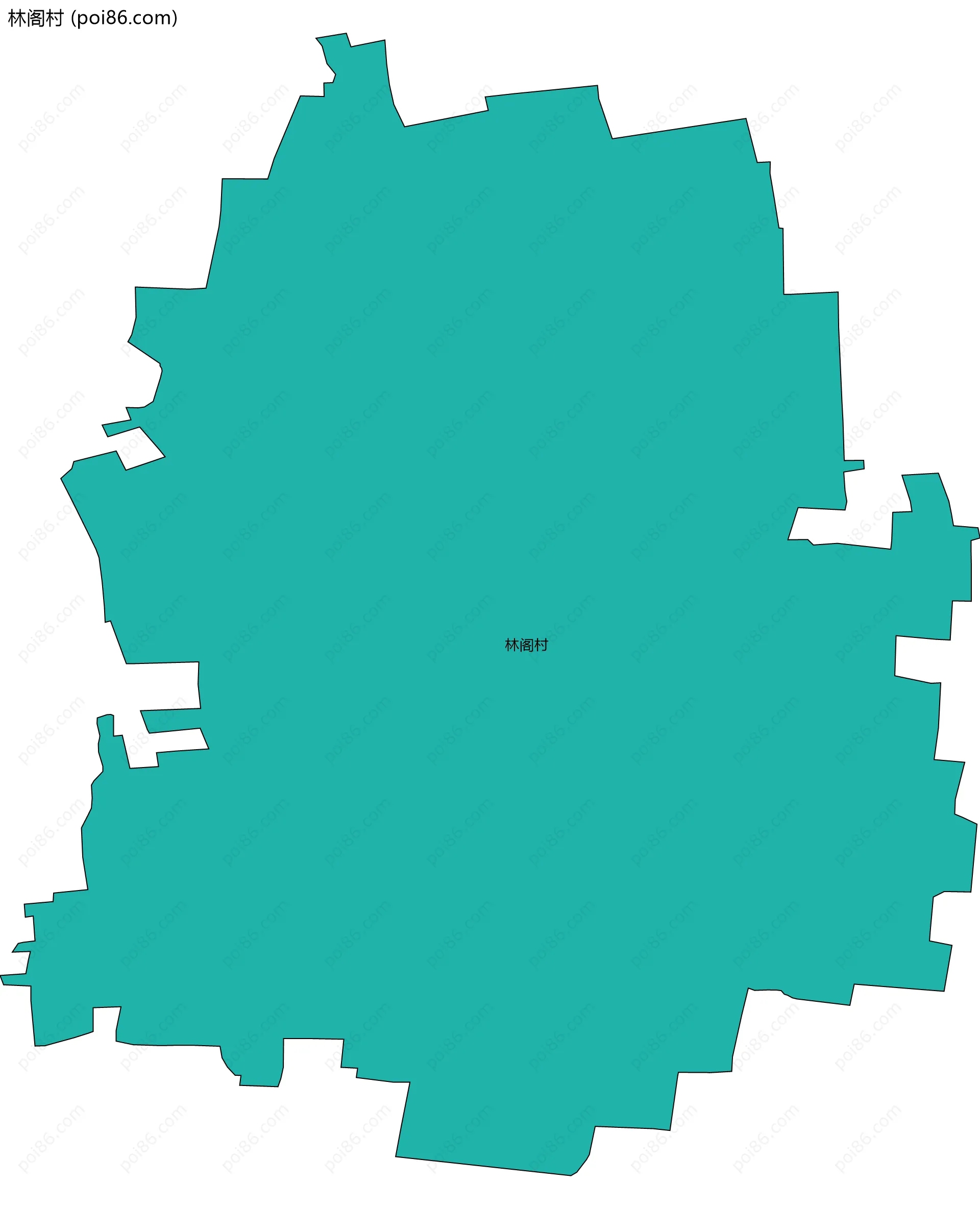 林阁村边界地图