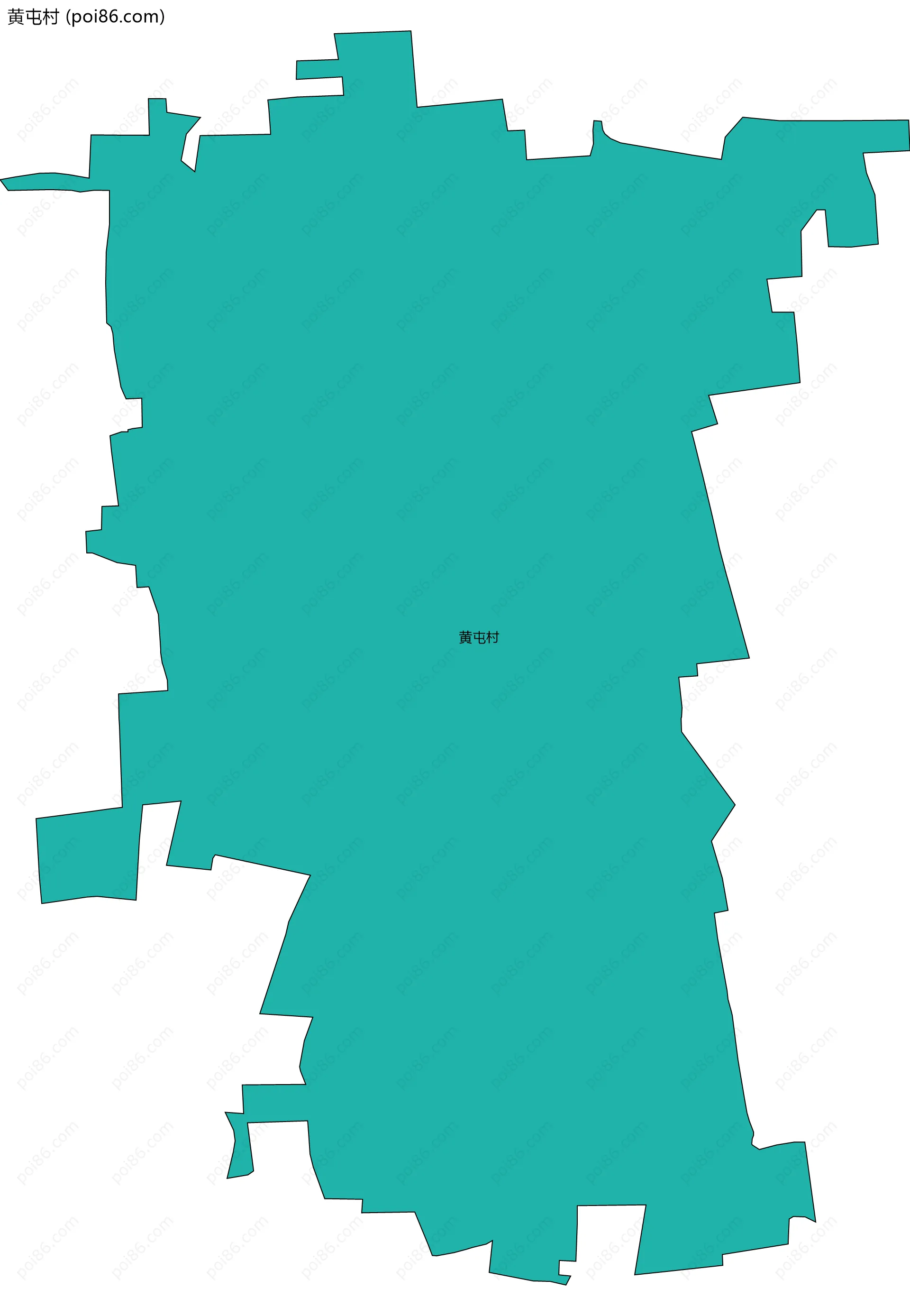 黄屯村边界地图