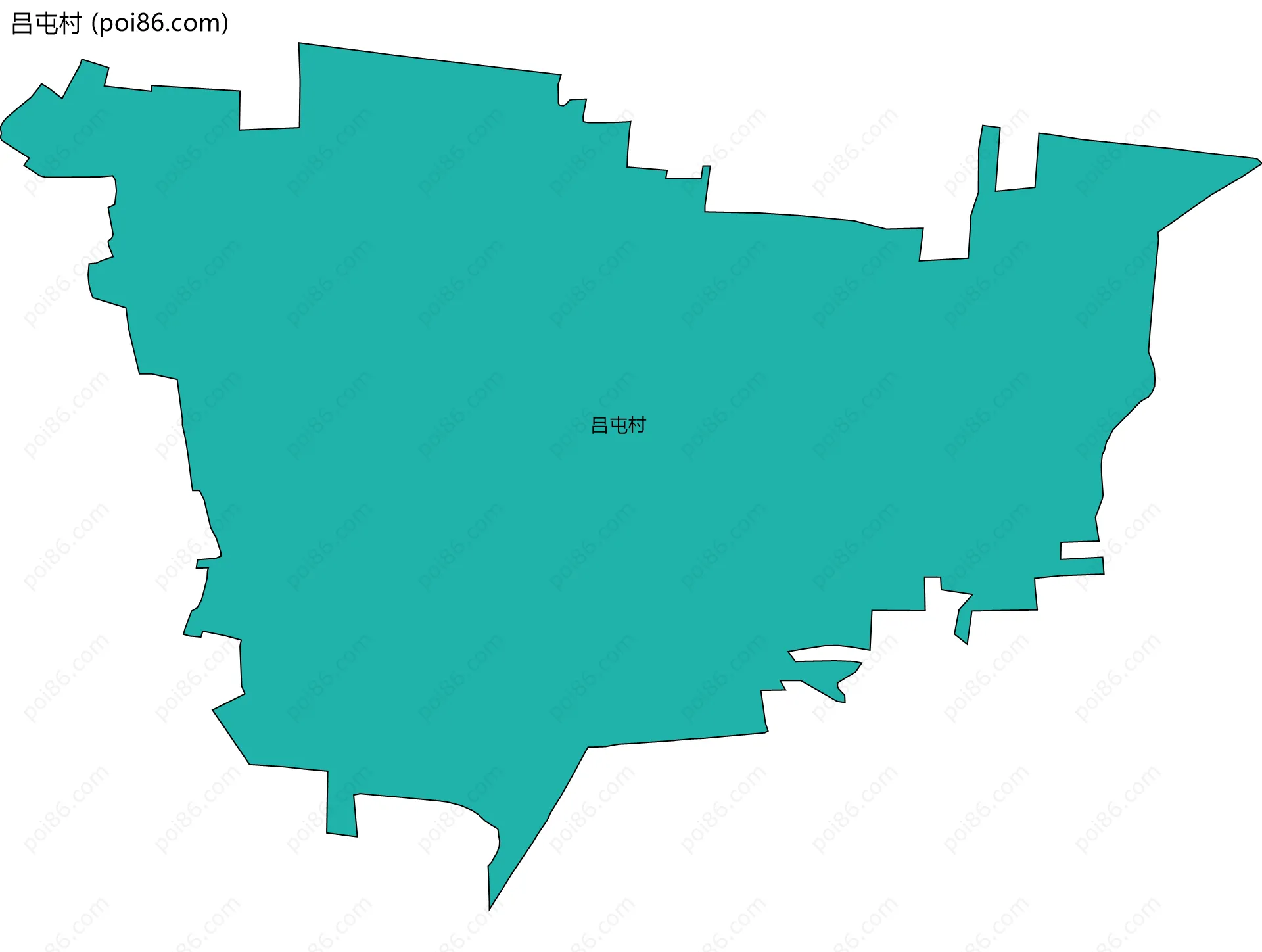 吕屯村边界地图