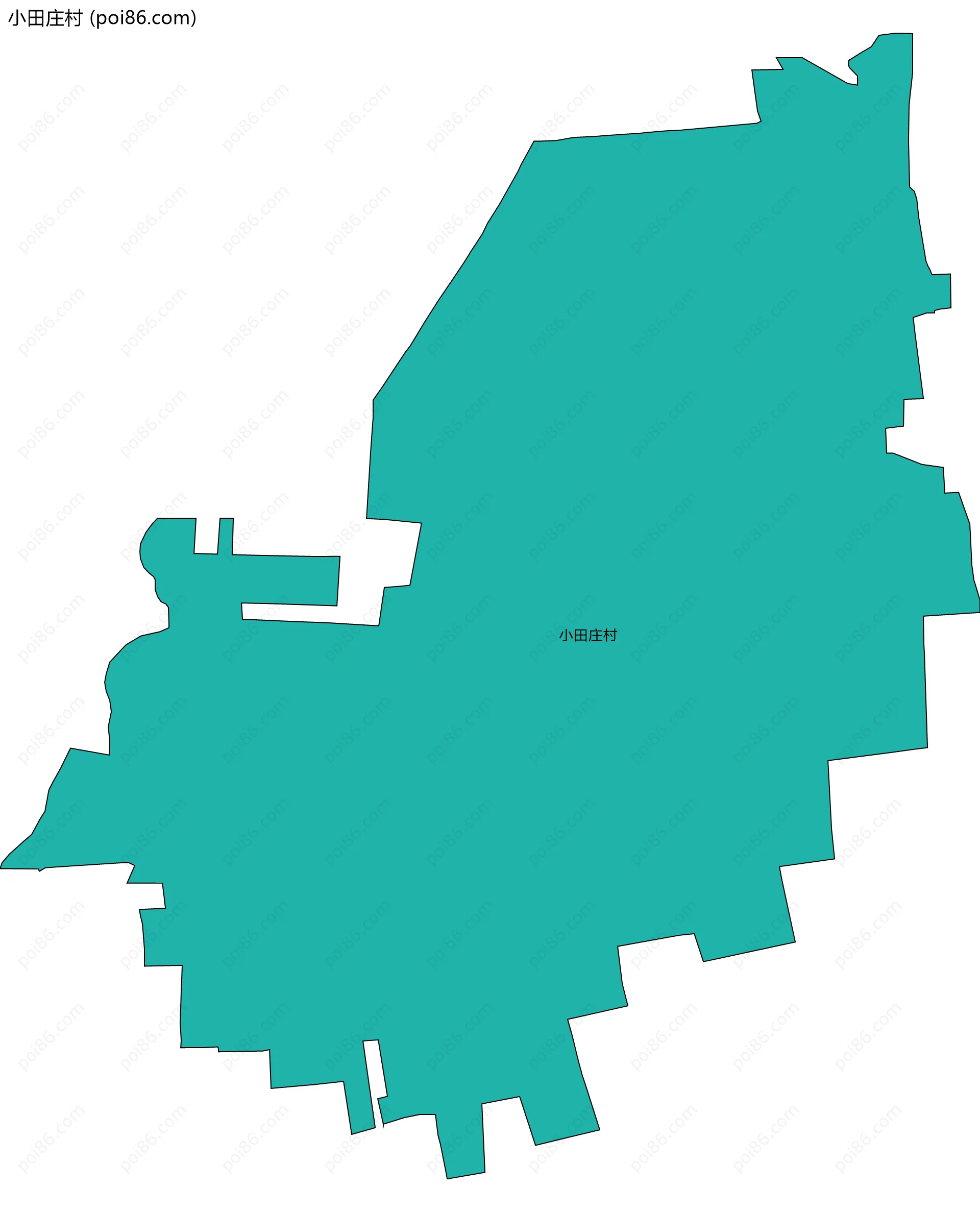 小田庄村边界地图