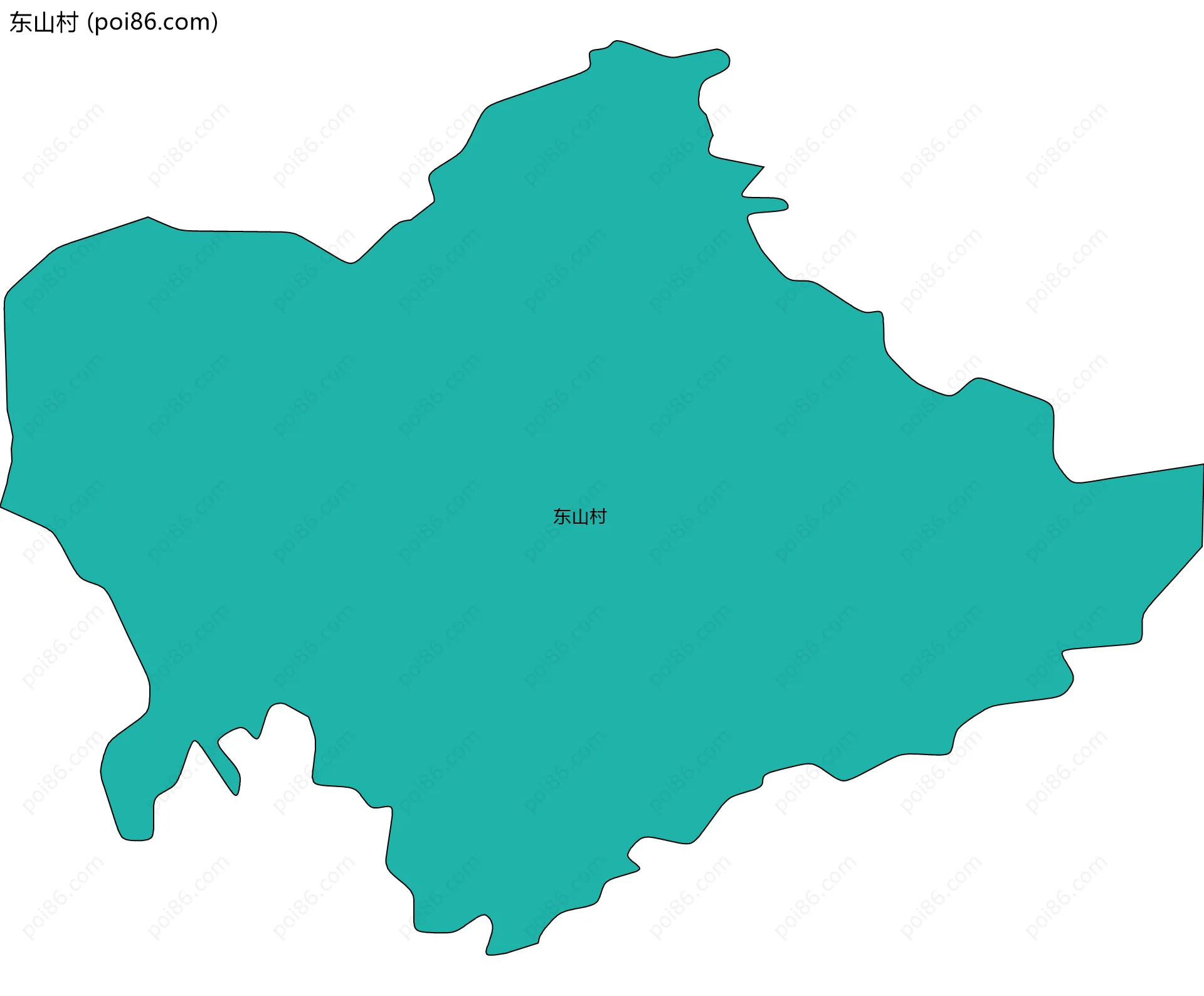 东山村边界地图