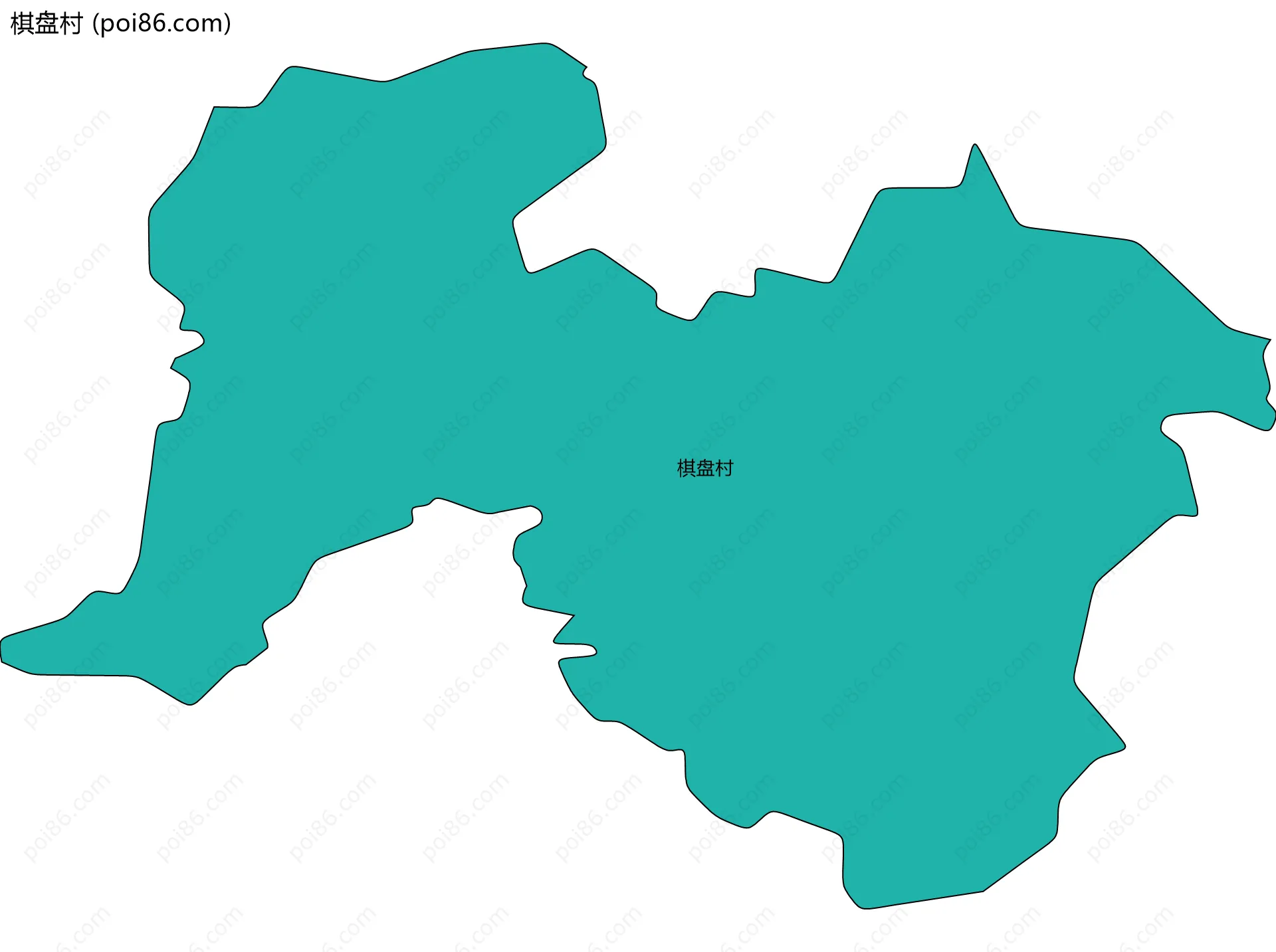 棋盘村边界地图