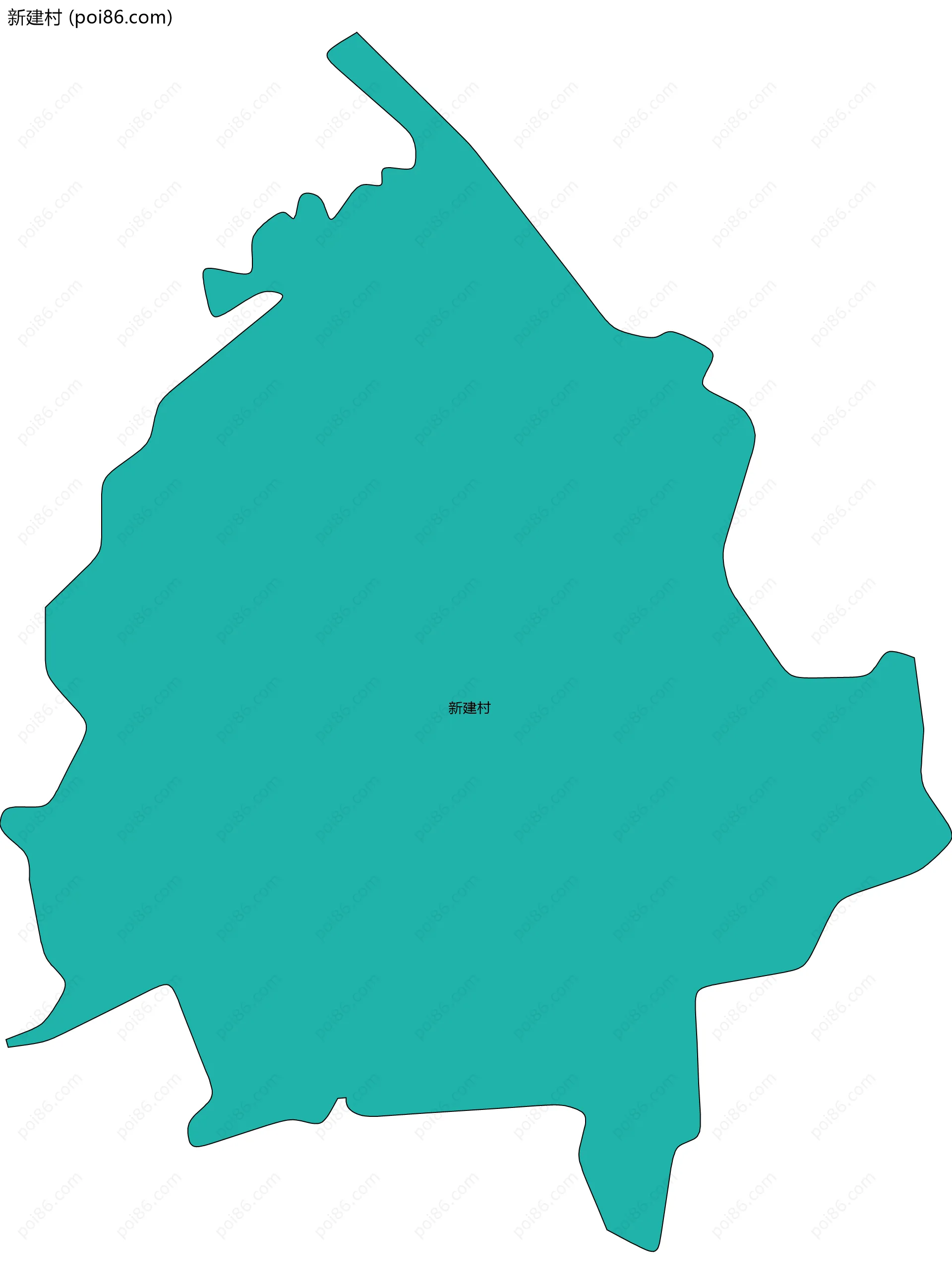 新建村边界地图