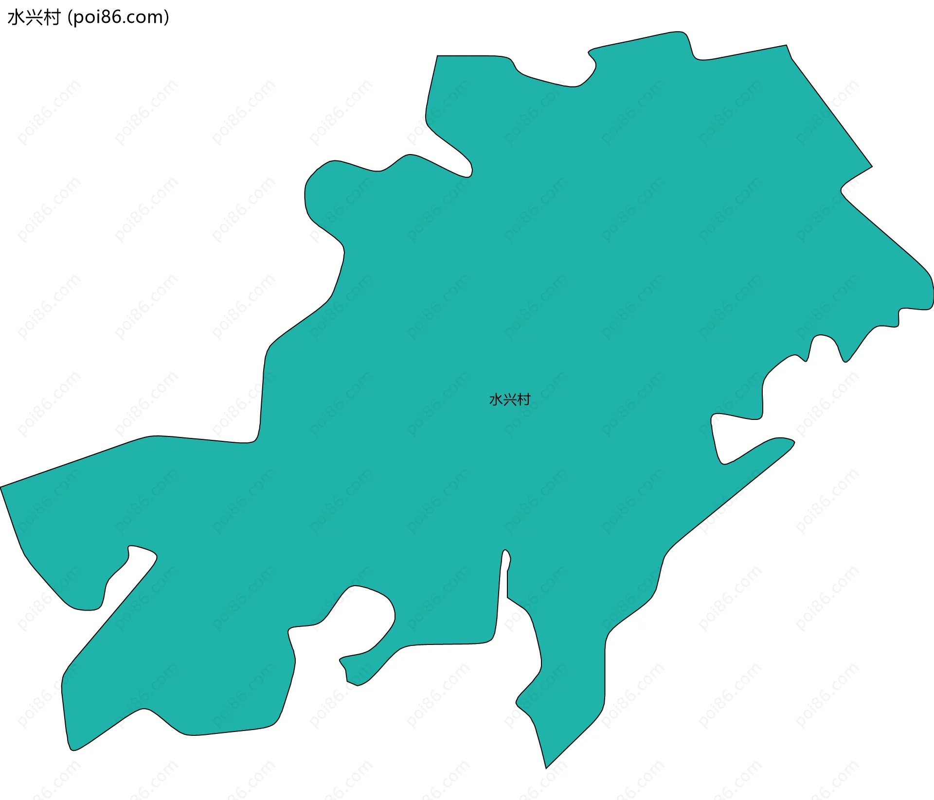 水兴村边界地图