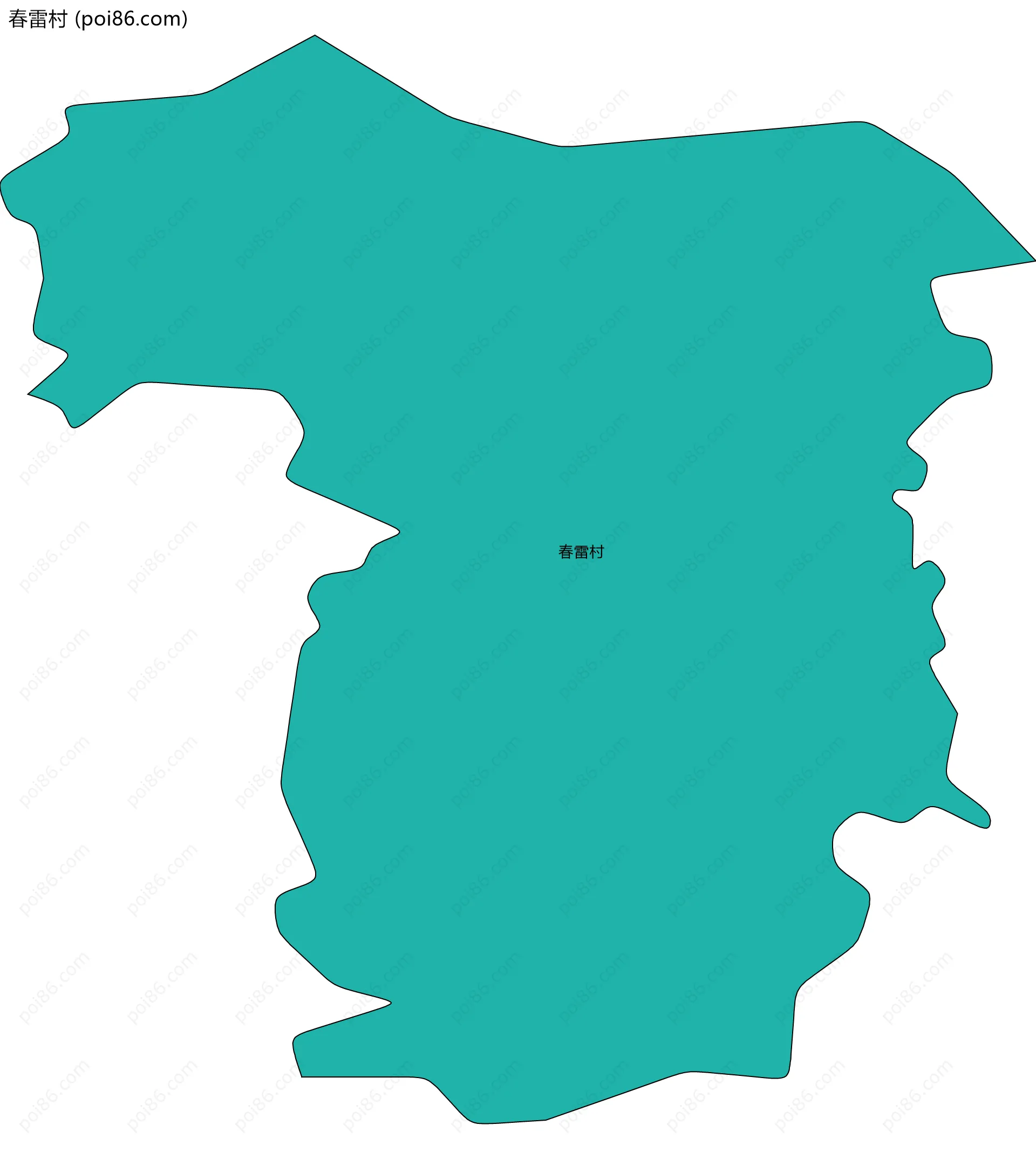 春雷村边界地图