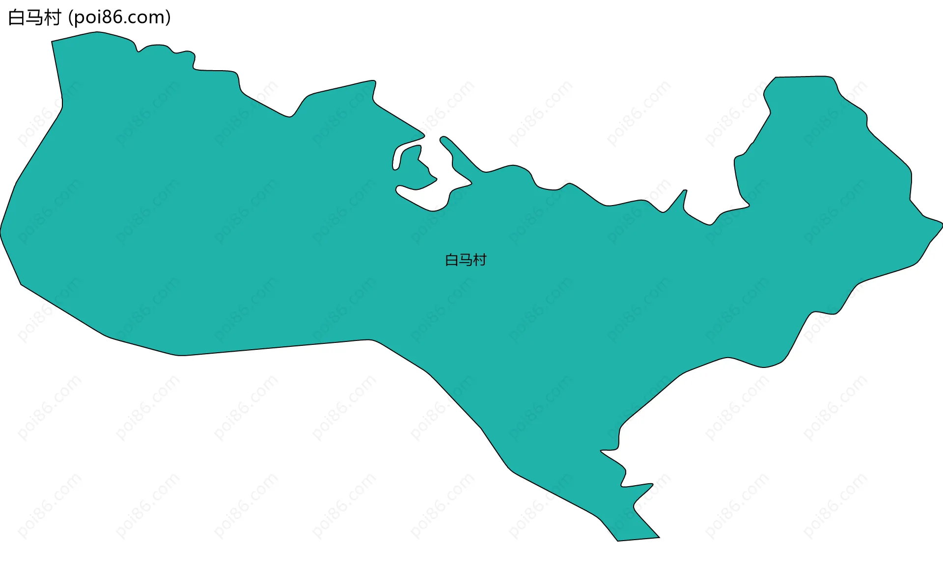 白马村边界地图