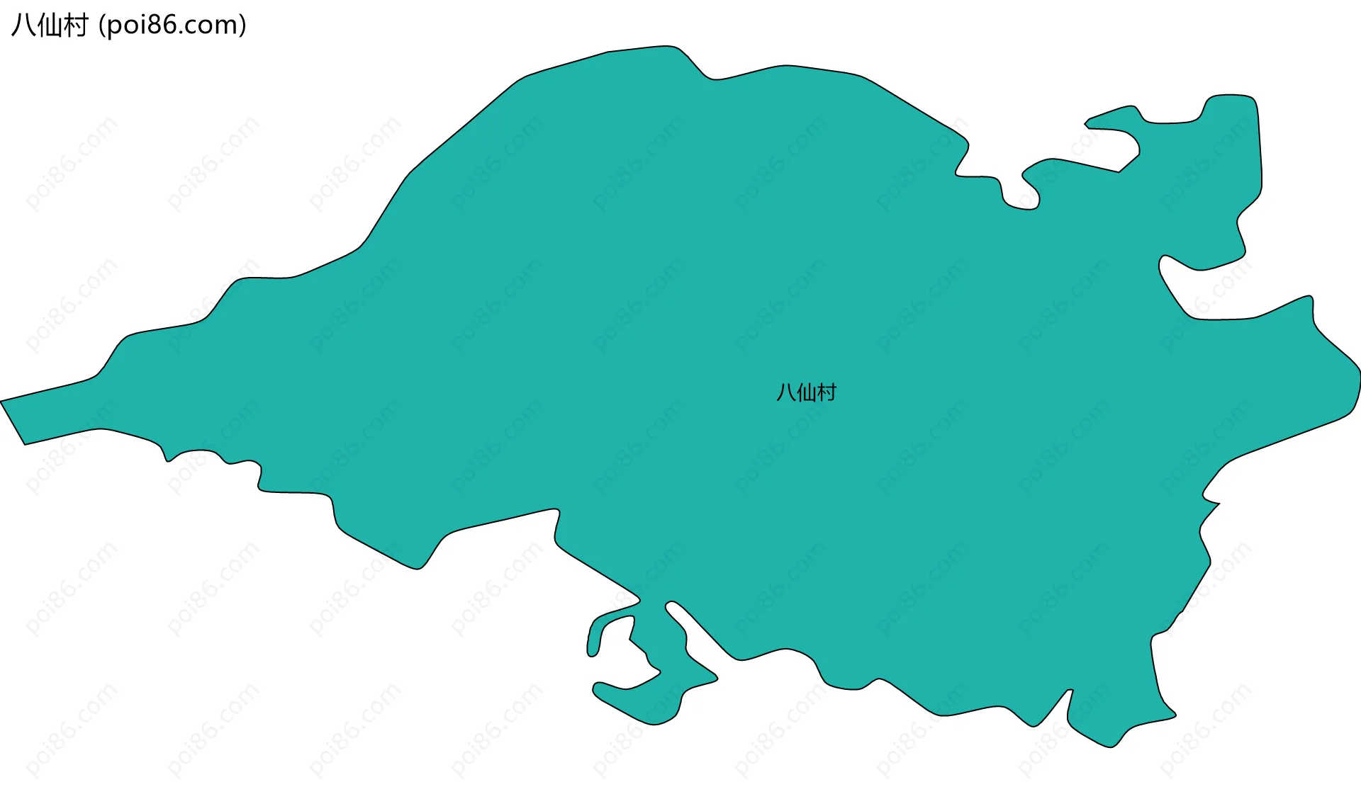 八仙村边界地图