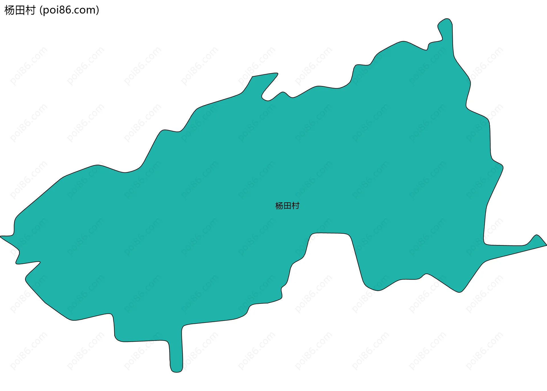 杨田村边界地图
