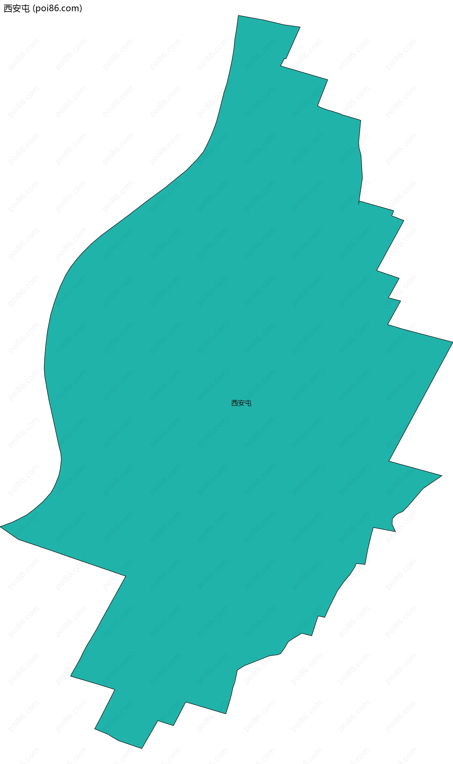 西安屯边界地图