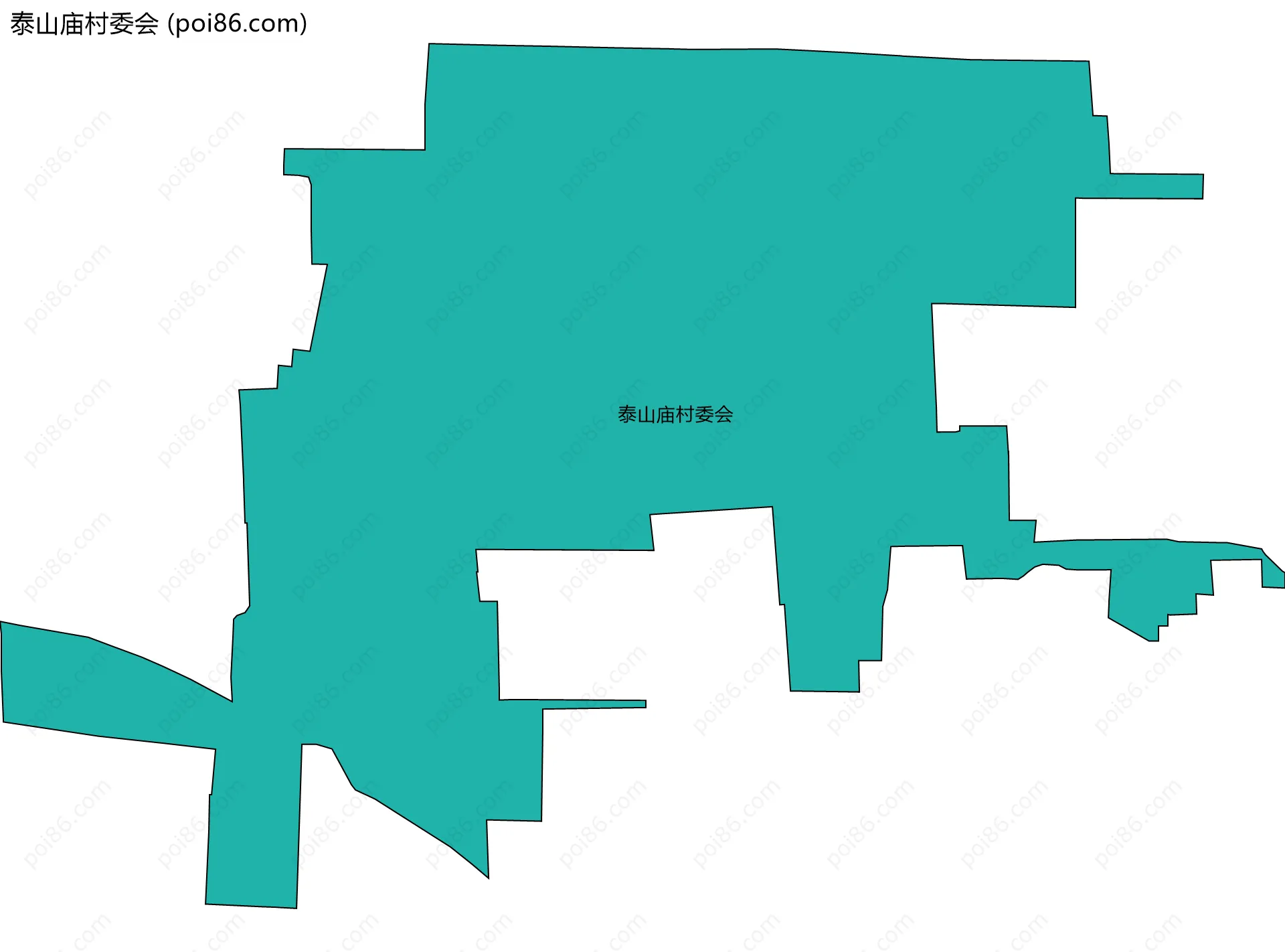 泰山庙村委会边界地图