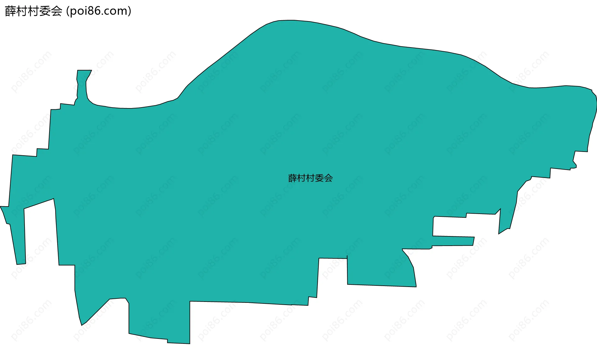 薛村村委会边界地图