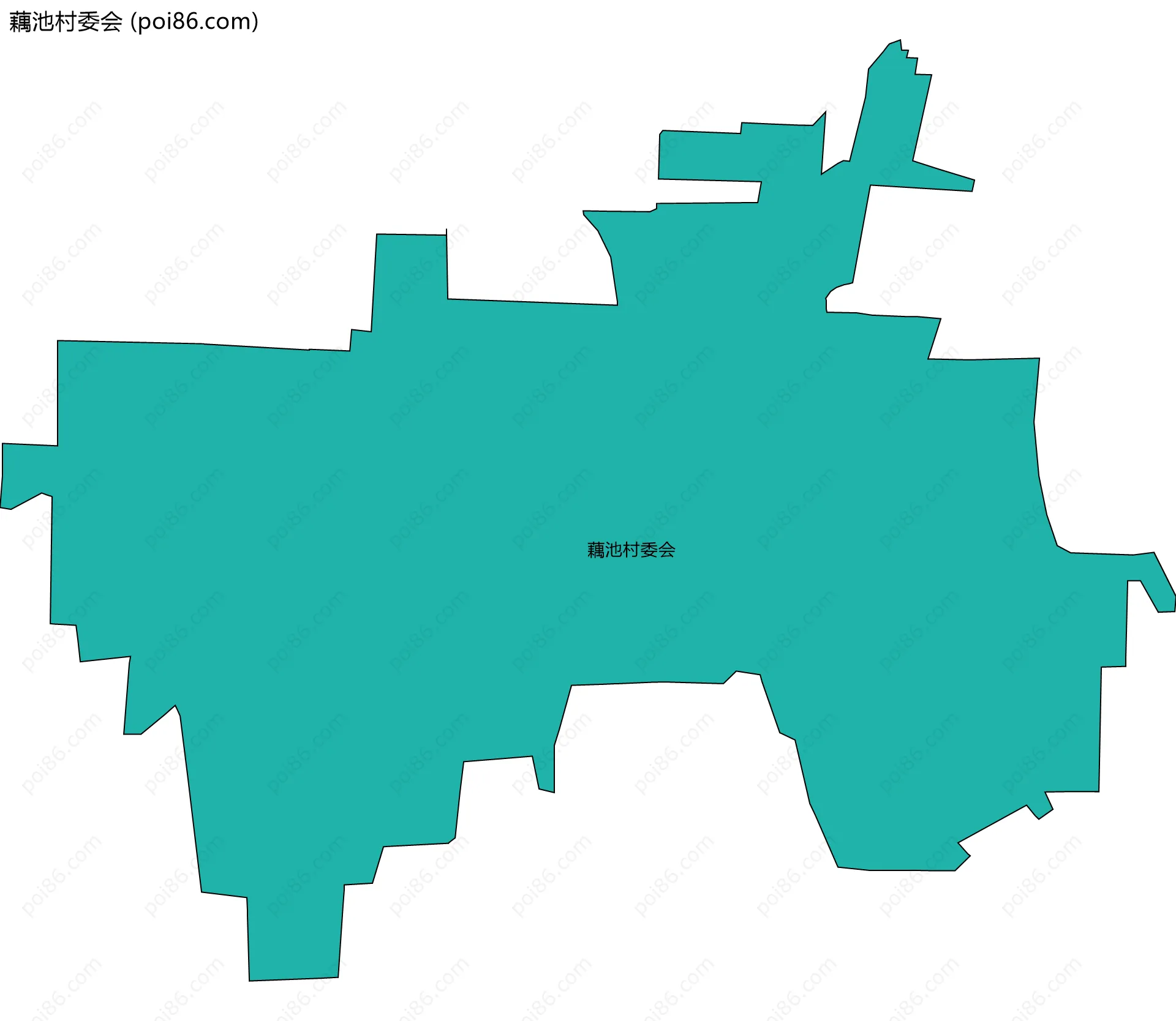 藕池村委会边界地图