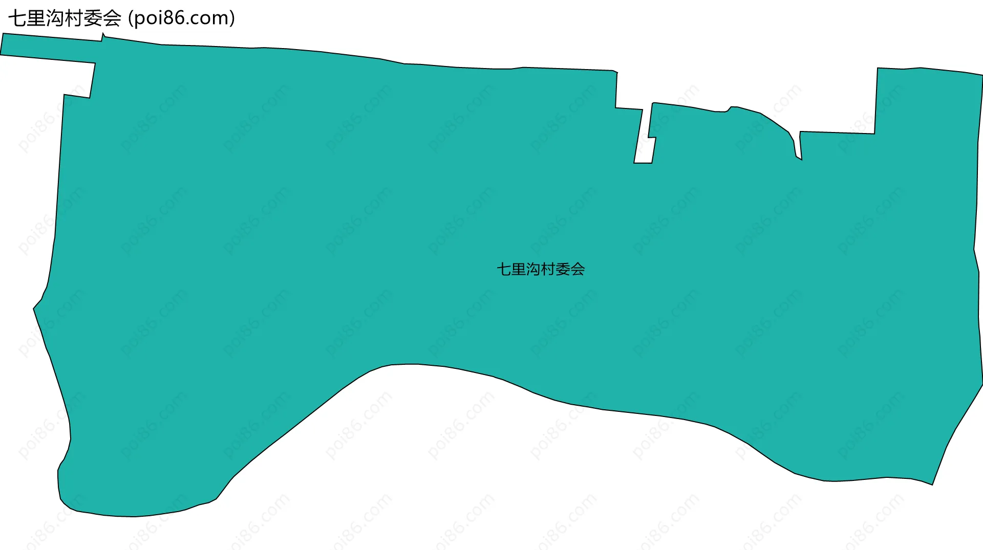 七里沟村委会边界地图