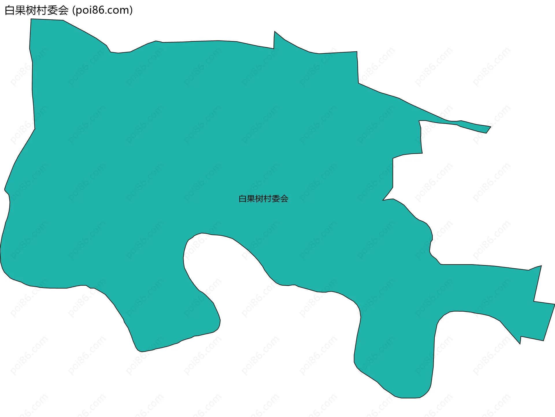 白果树村委会边界地图