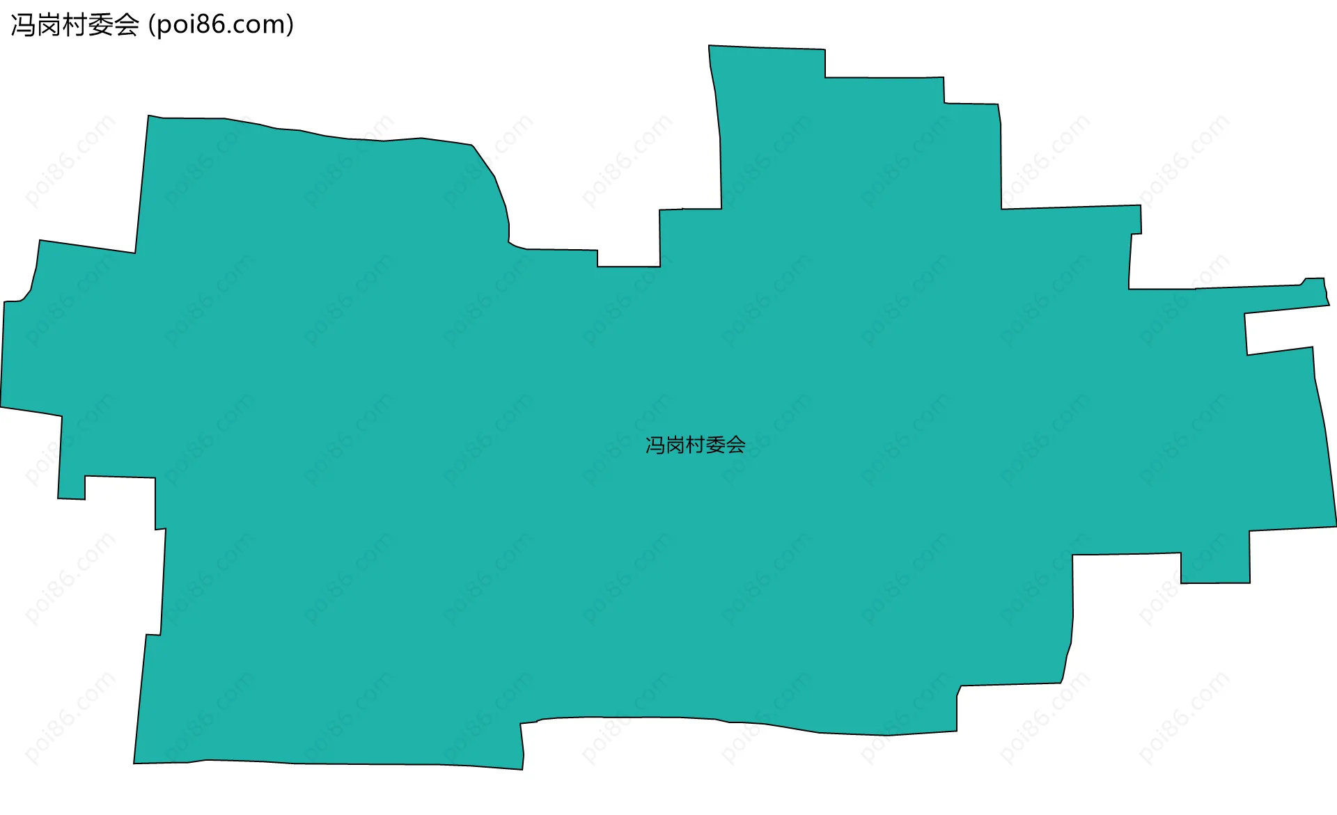 冯岗村委会边界地图