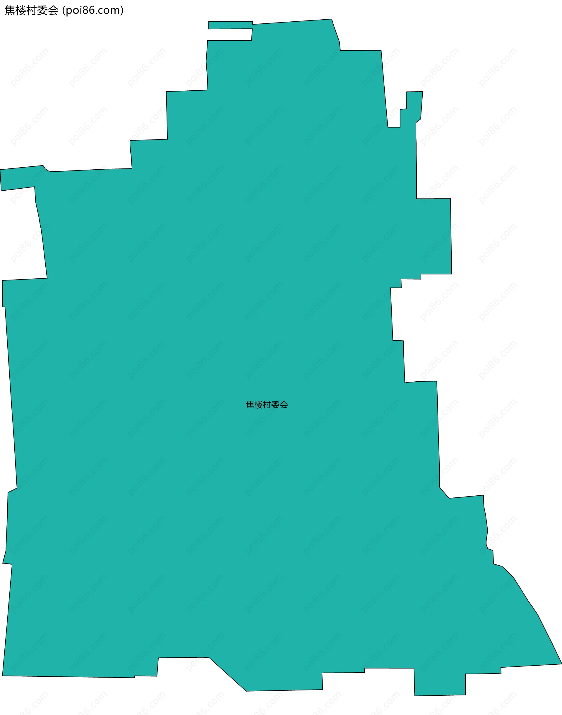 焦楼村委会边界地图