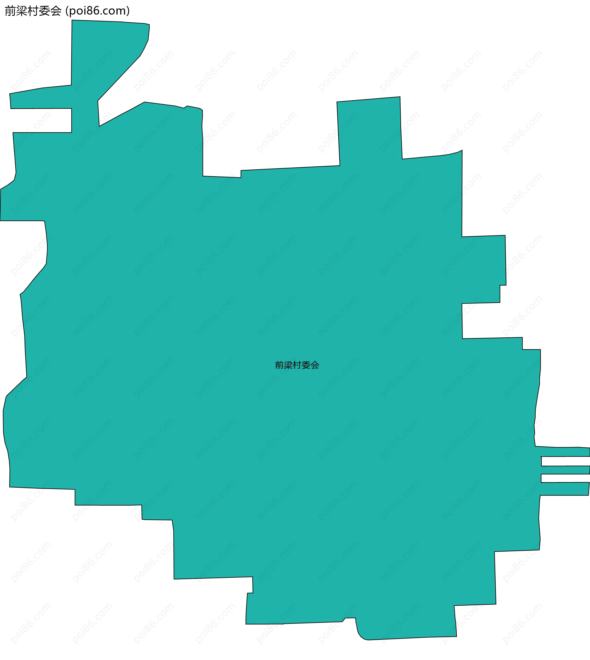 前梁村委会边界地图