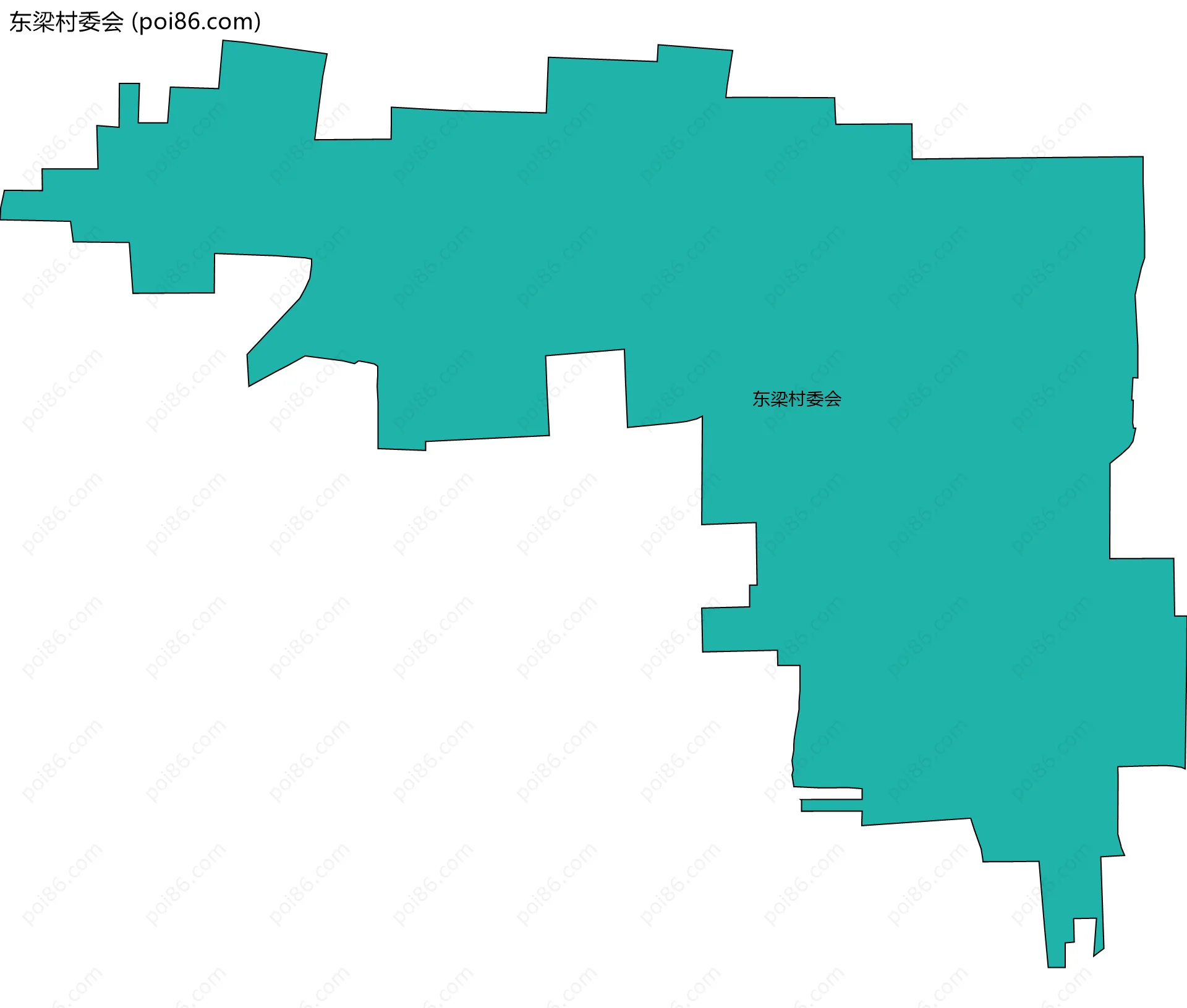 东梁村委会边界地图