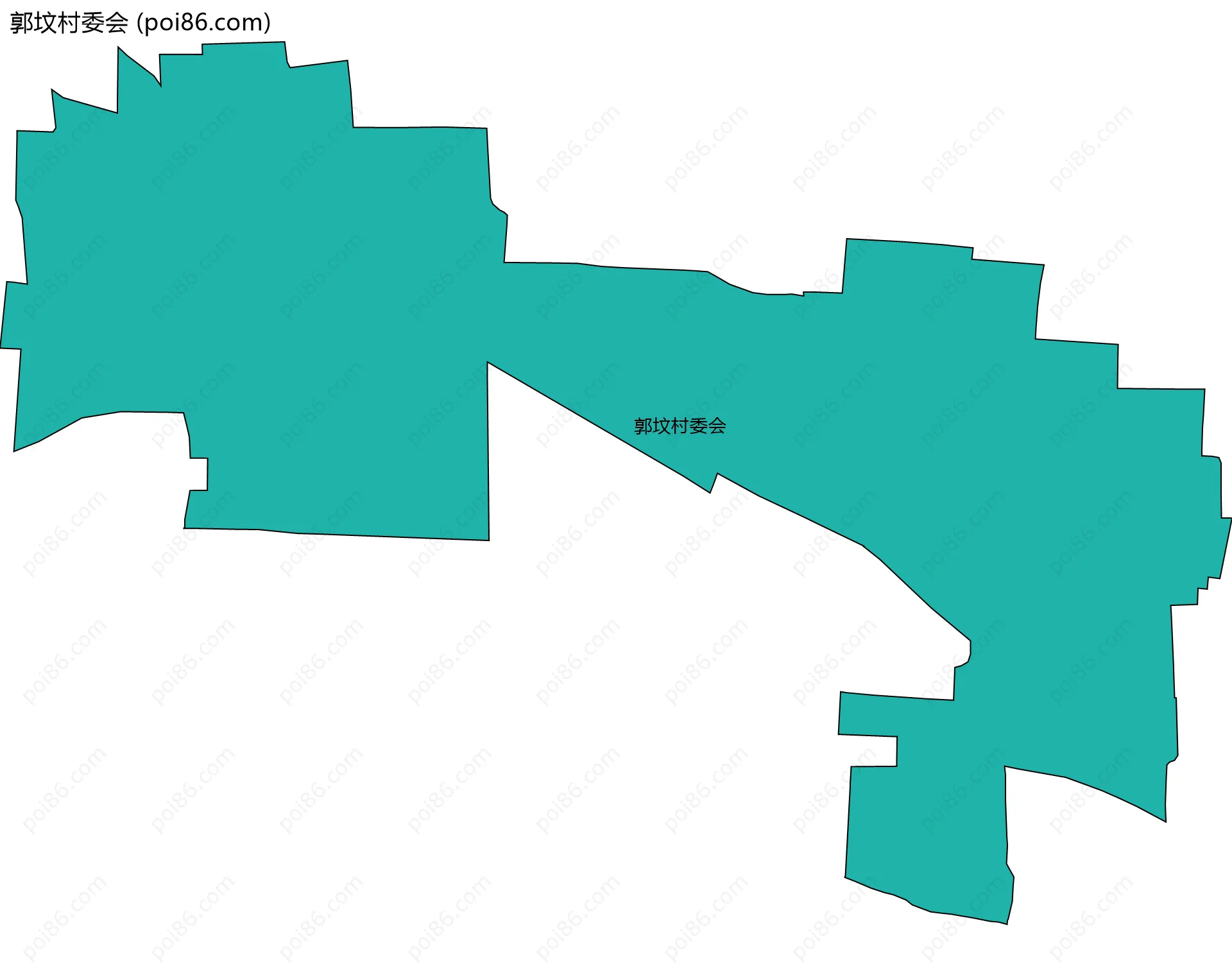 郭坟村委会边界地图