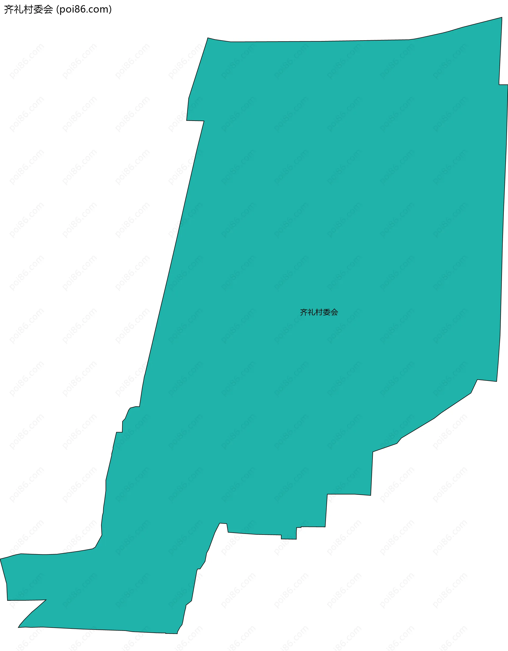 齐礼村委会边界地图