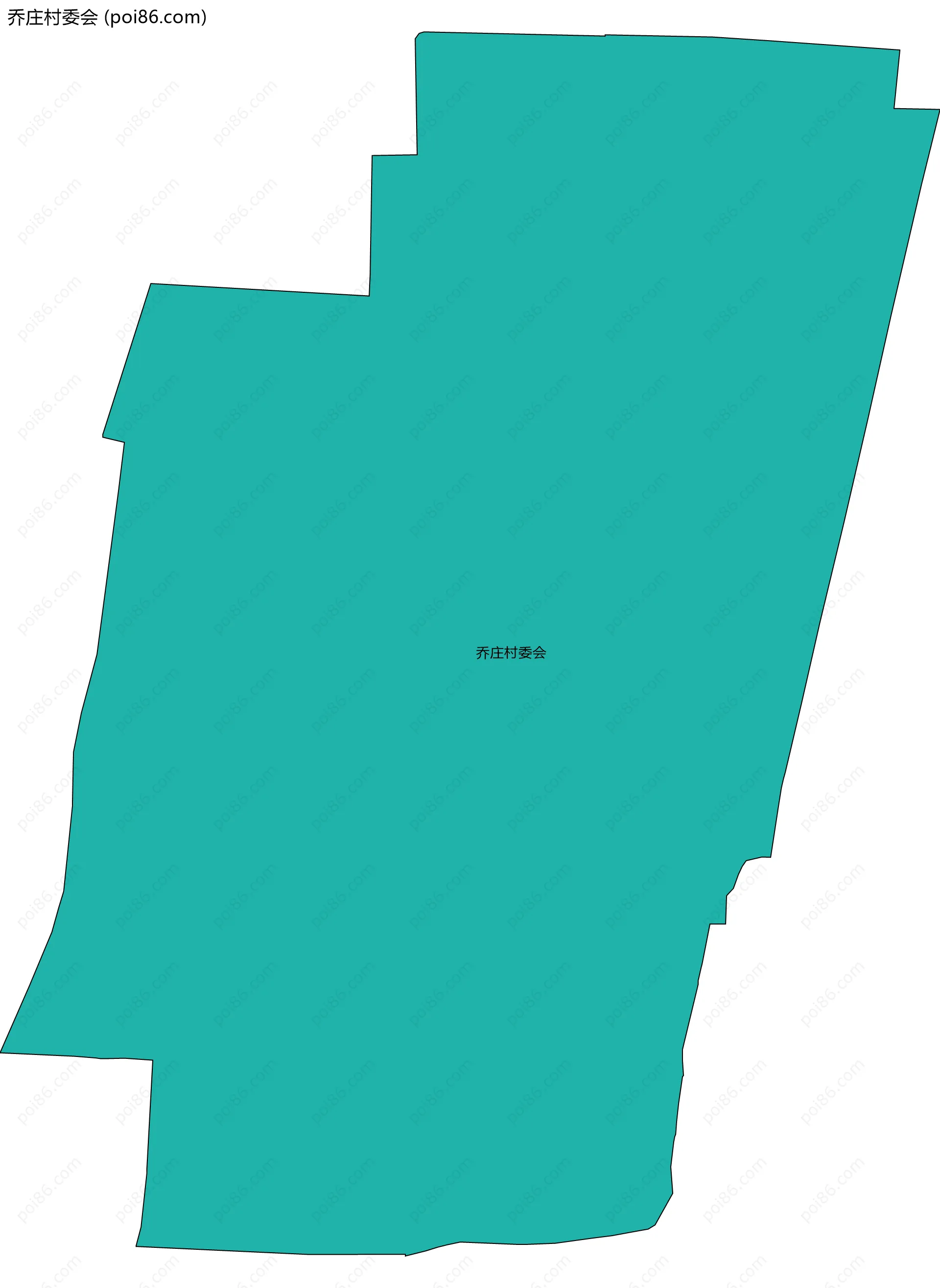 乔庄村委会边界地图