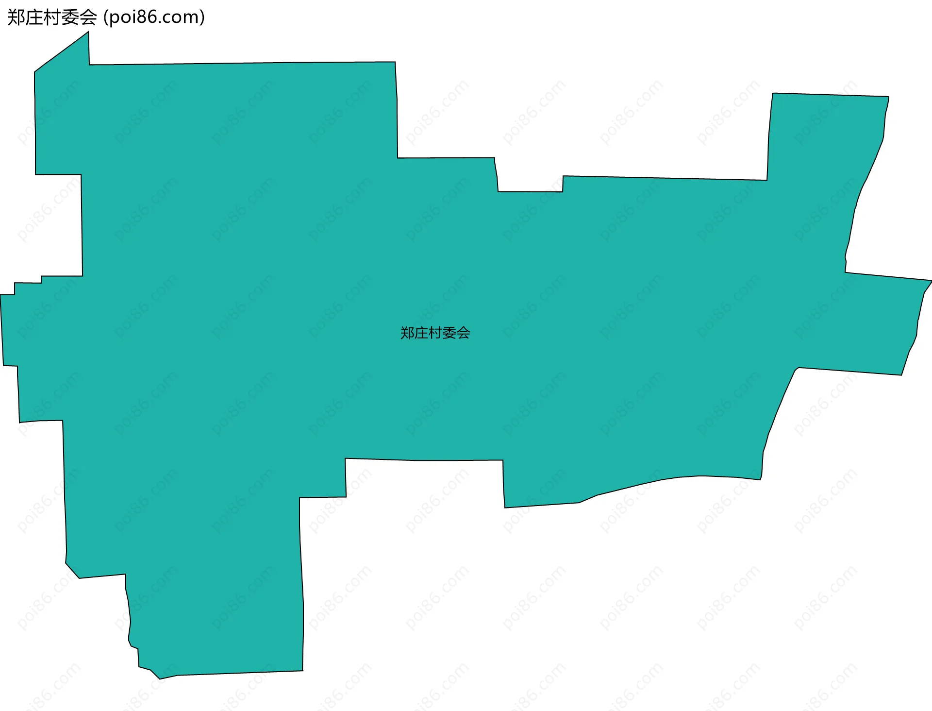 郑庄村委会边界地图