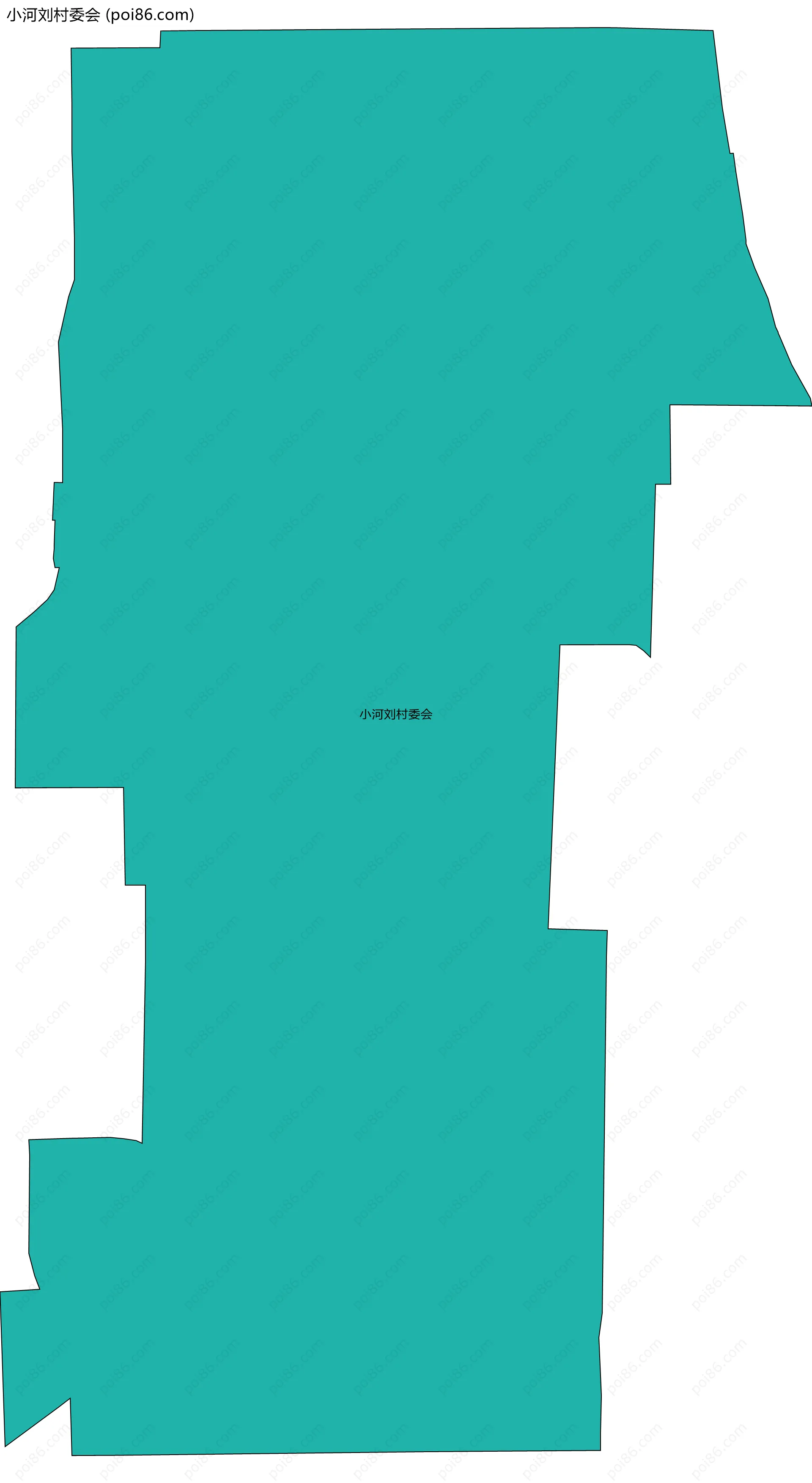 小河刘村委会边界地图