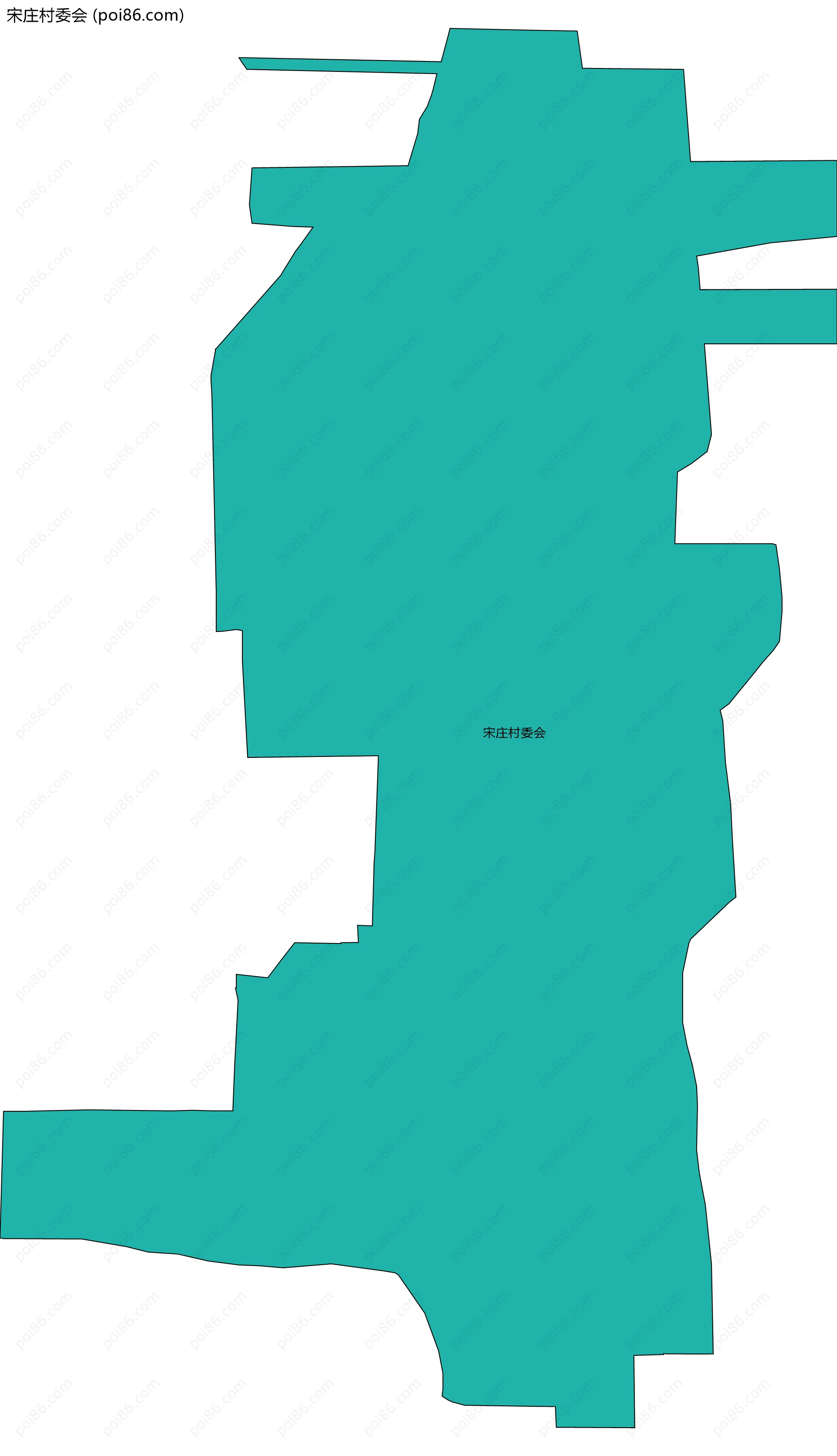 宋庄村委会边界地图