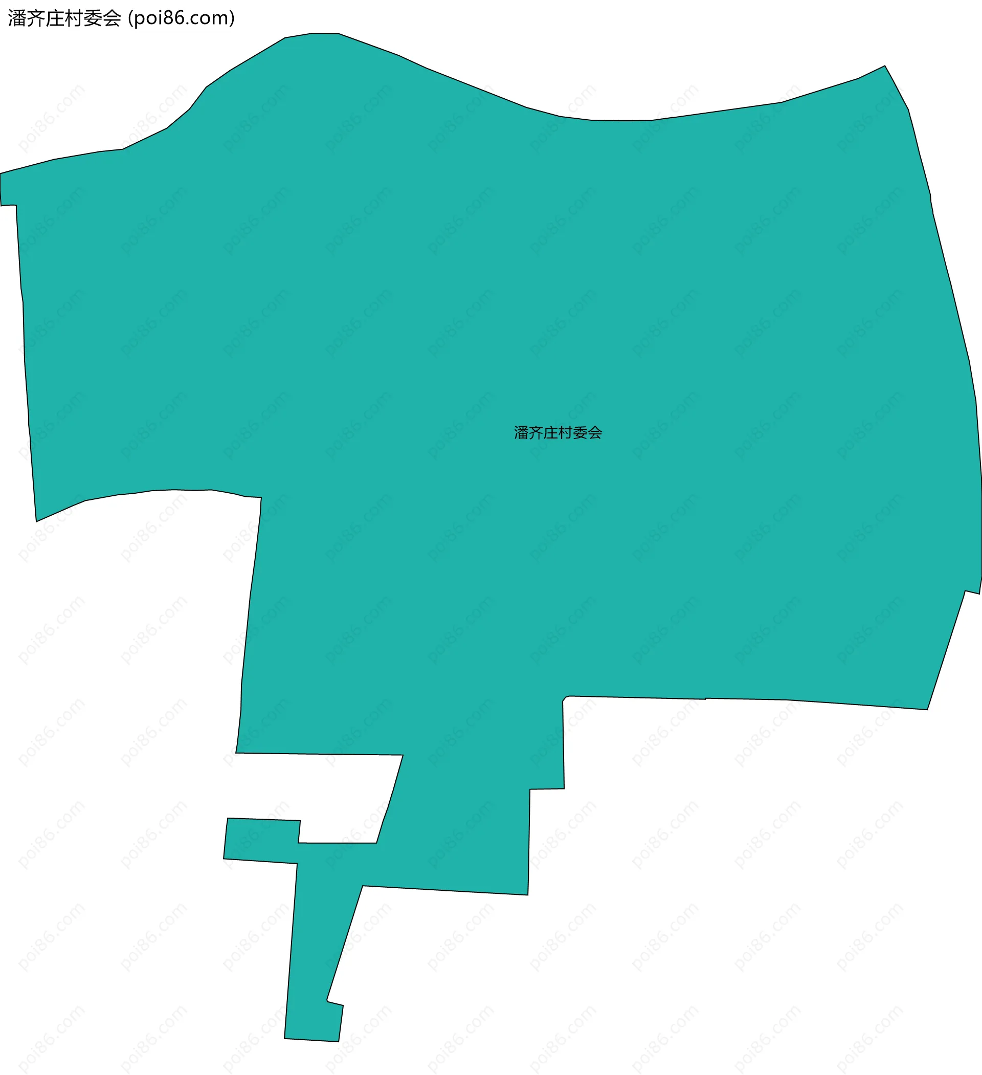 潘齐庄村委会边界地图