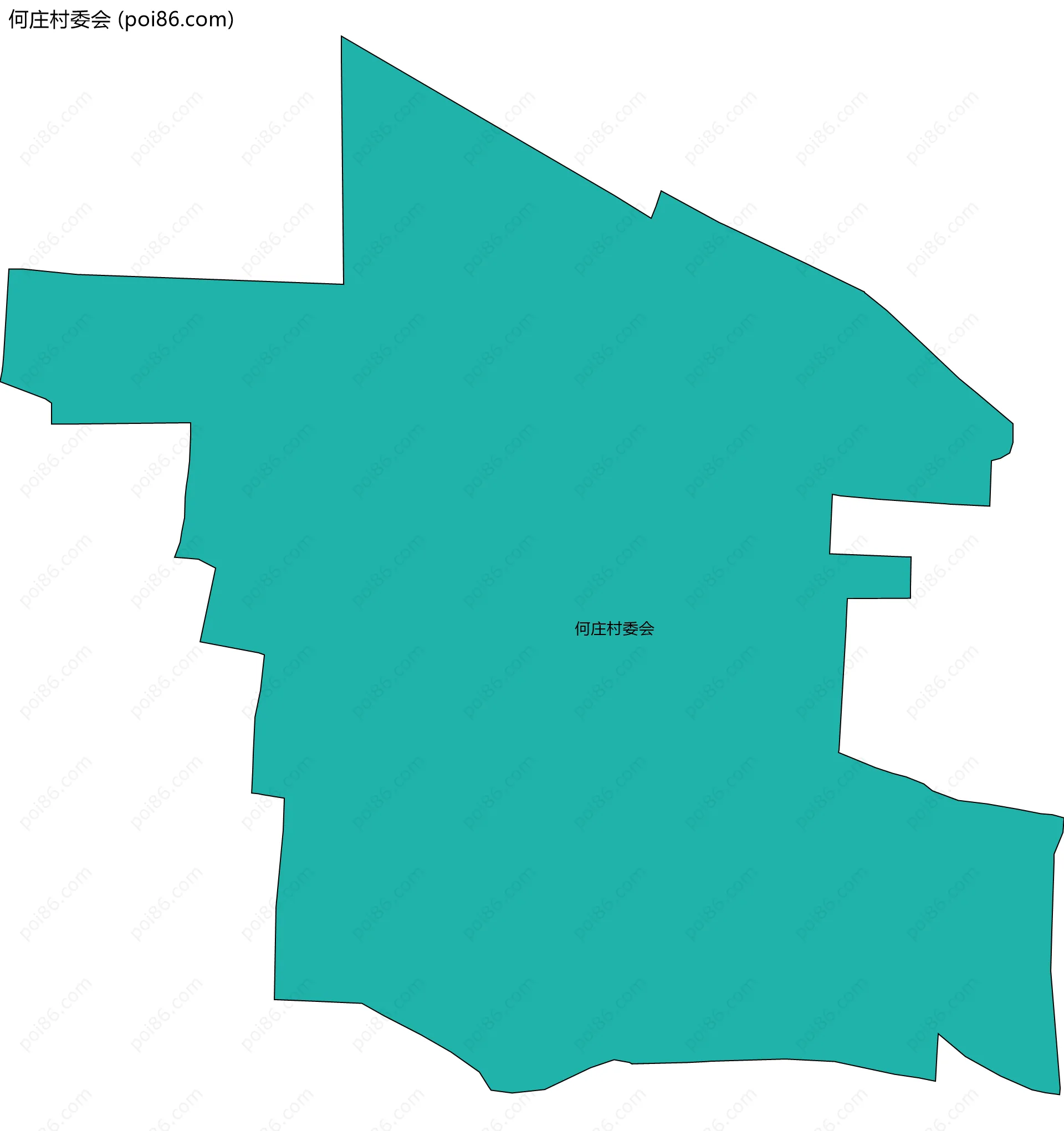 何庄村委会边界地图