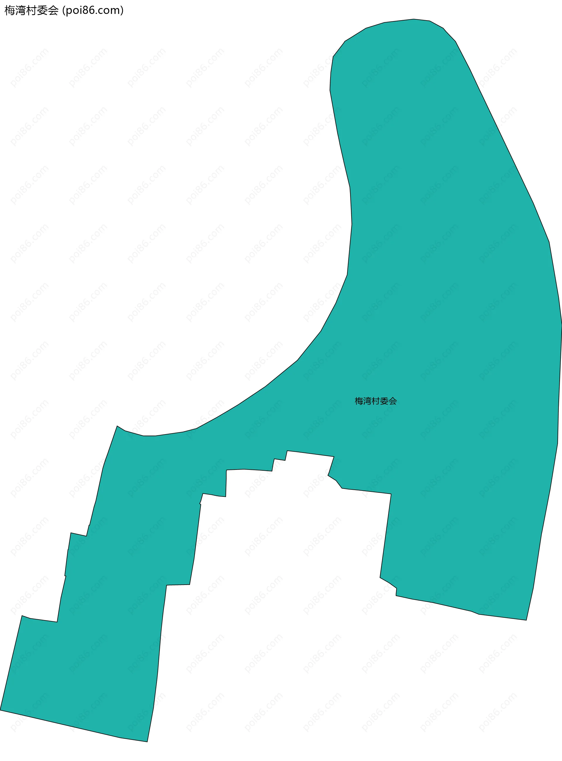 梅湾村委会边界地图