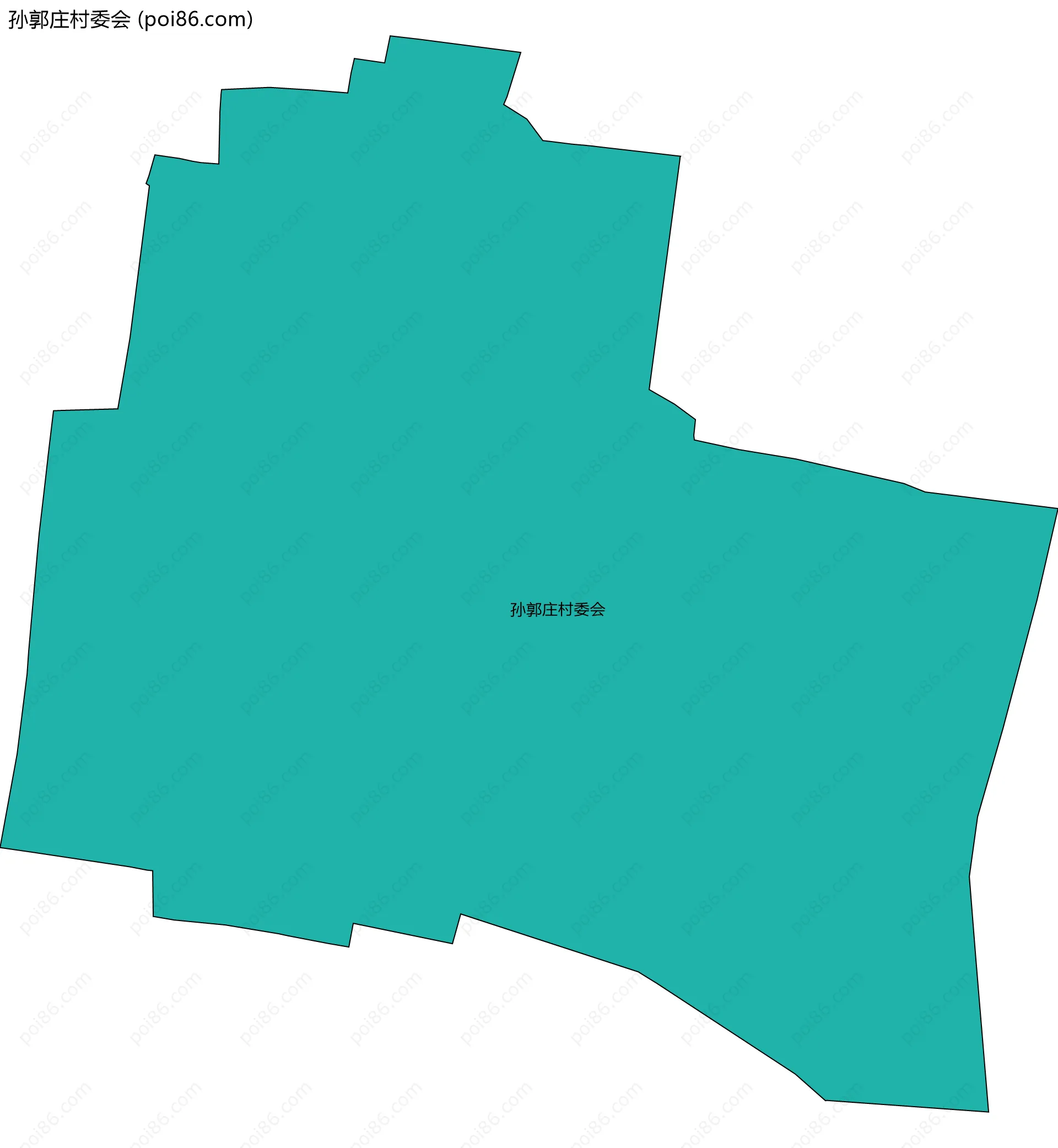 孙郭庄村委会边界地图