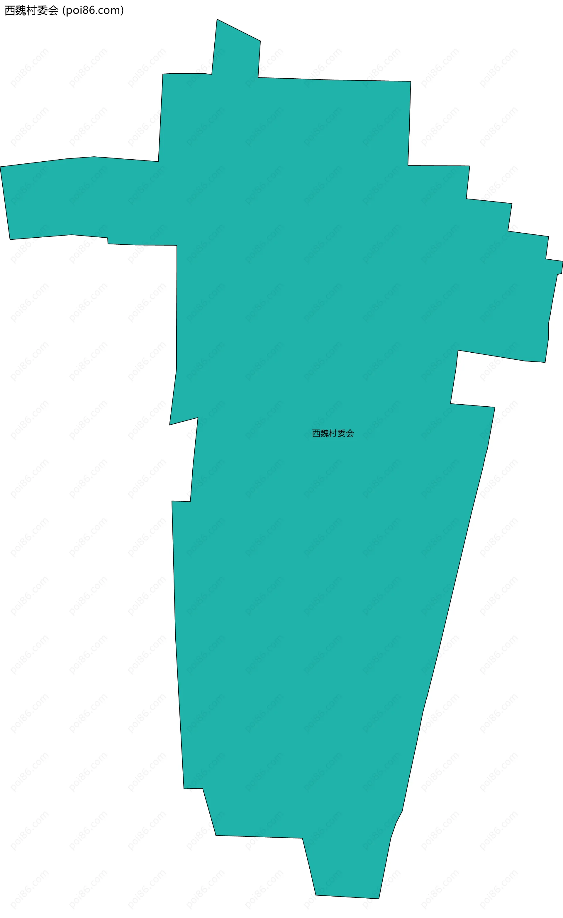 西魏村委会边界地图