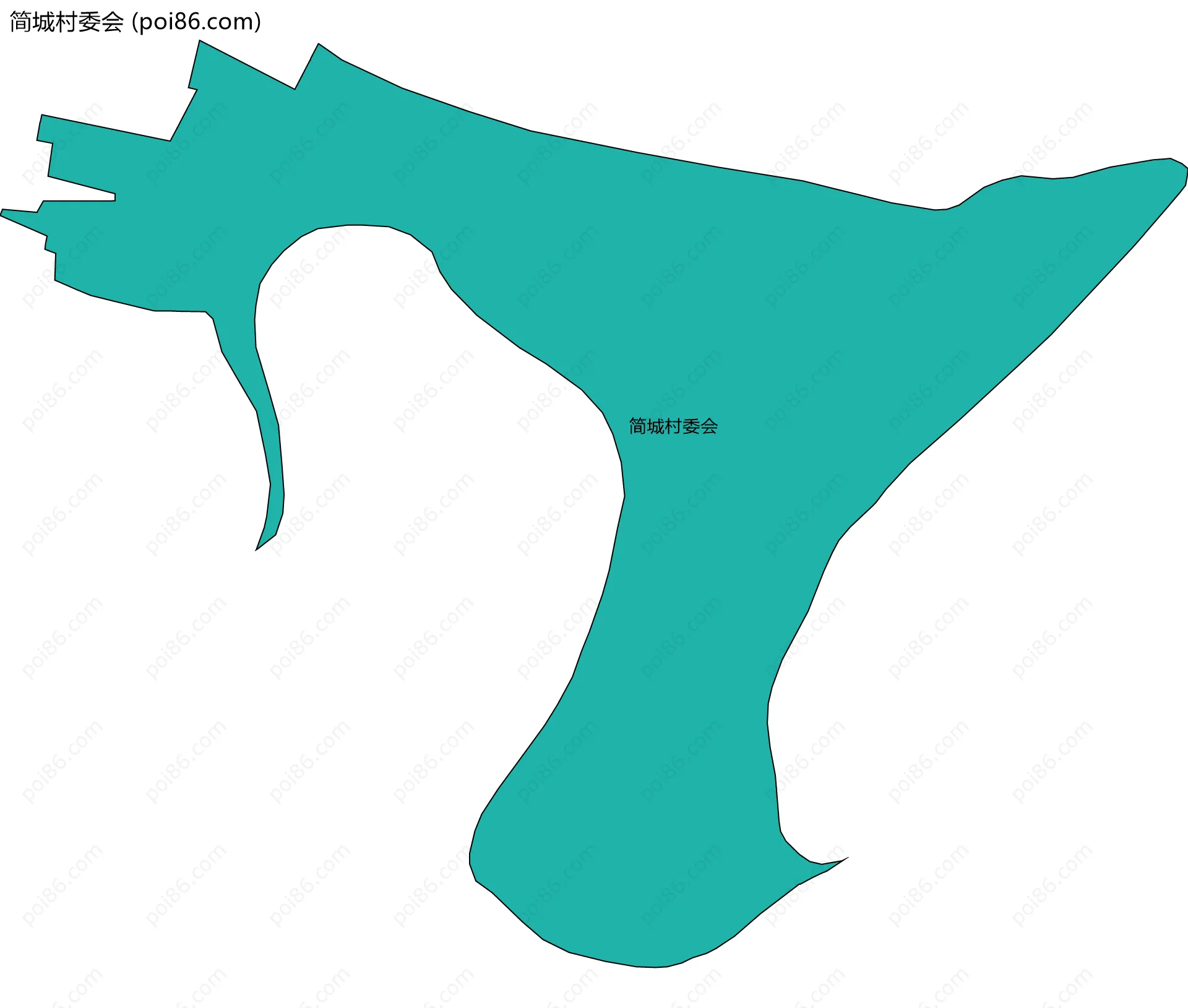 简城村委会边界地图