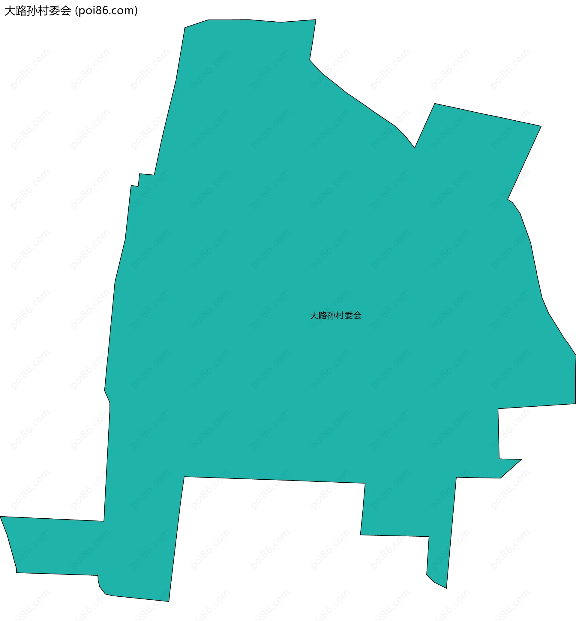 大路孙村委会边界地图