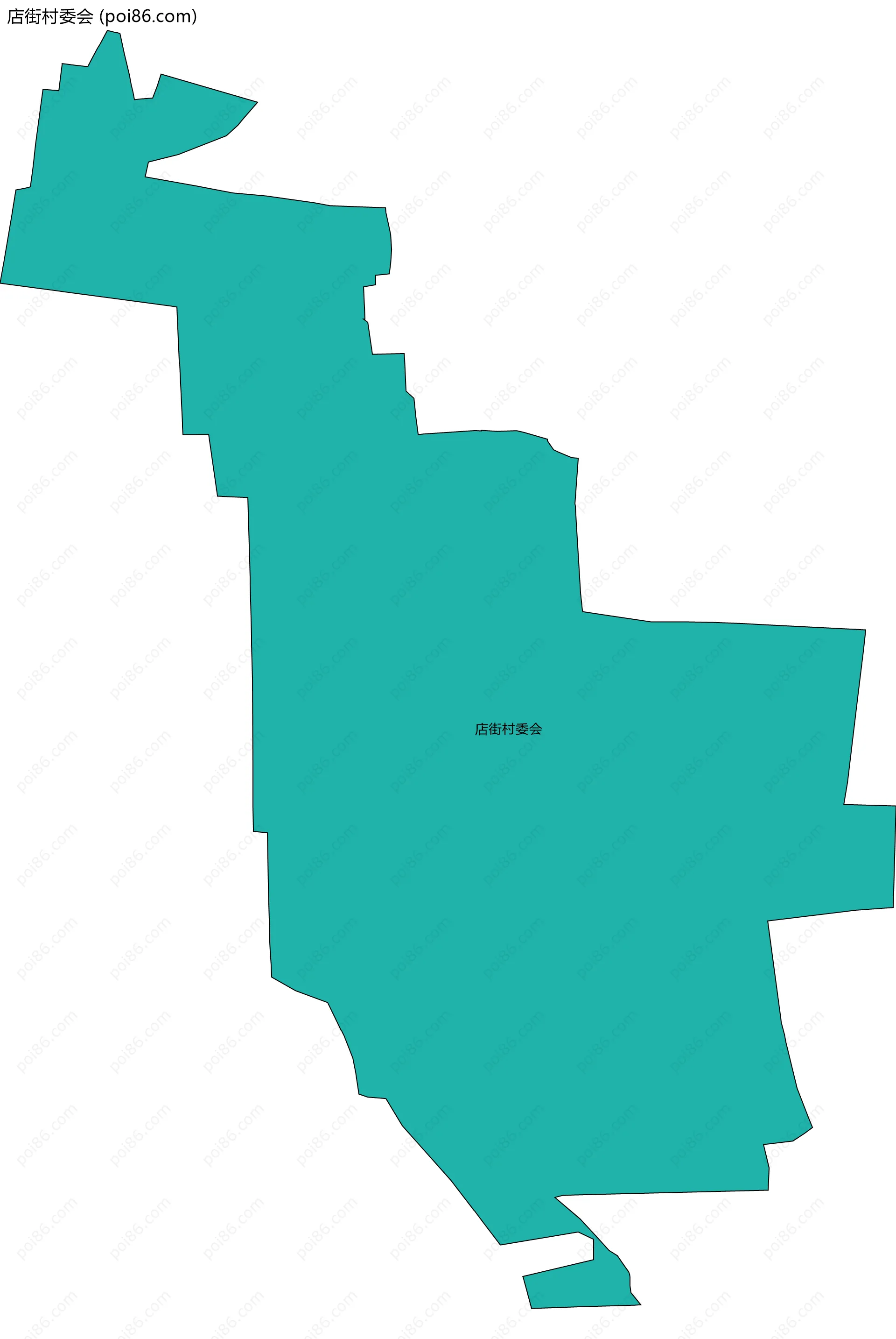 店街村委会边界地图