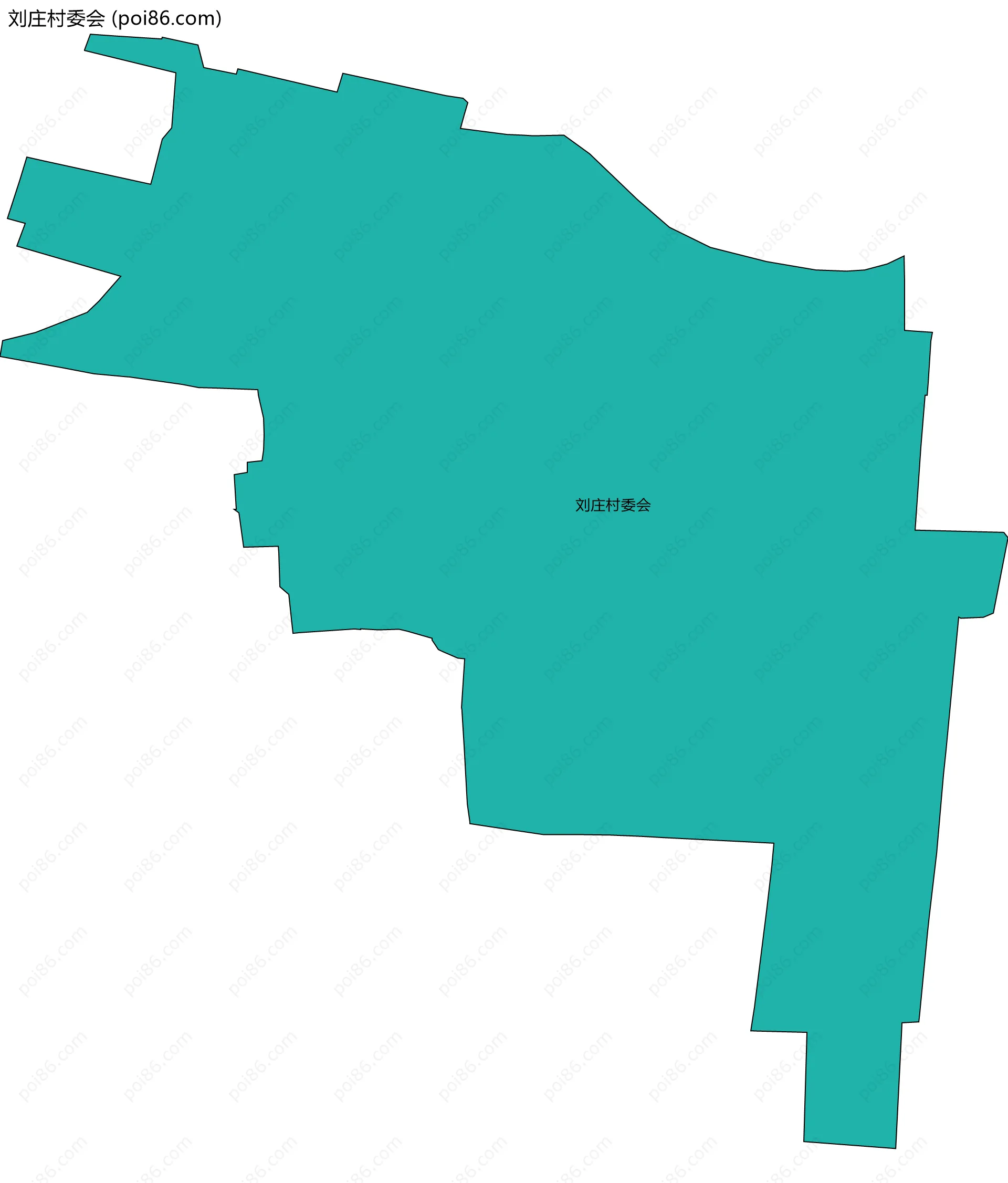 刘庄村委会边界地图