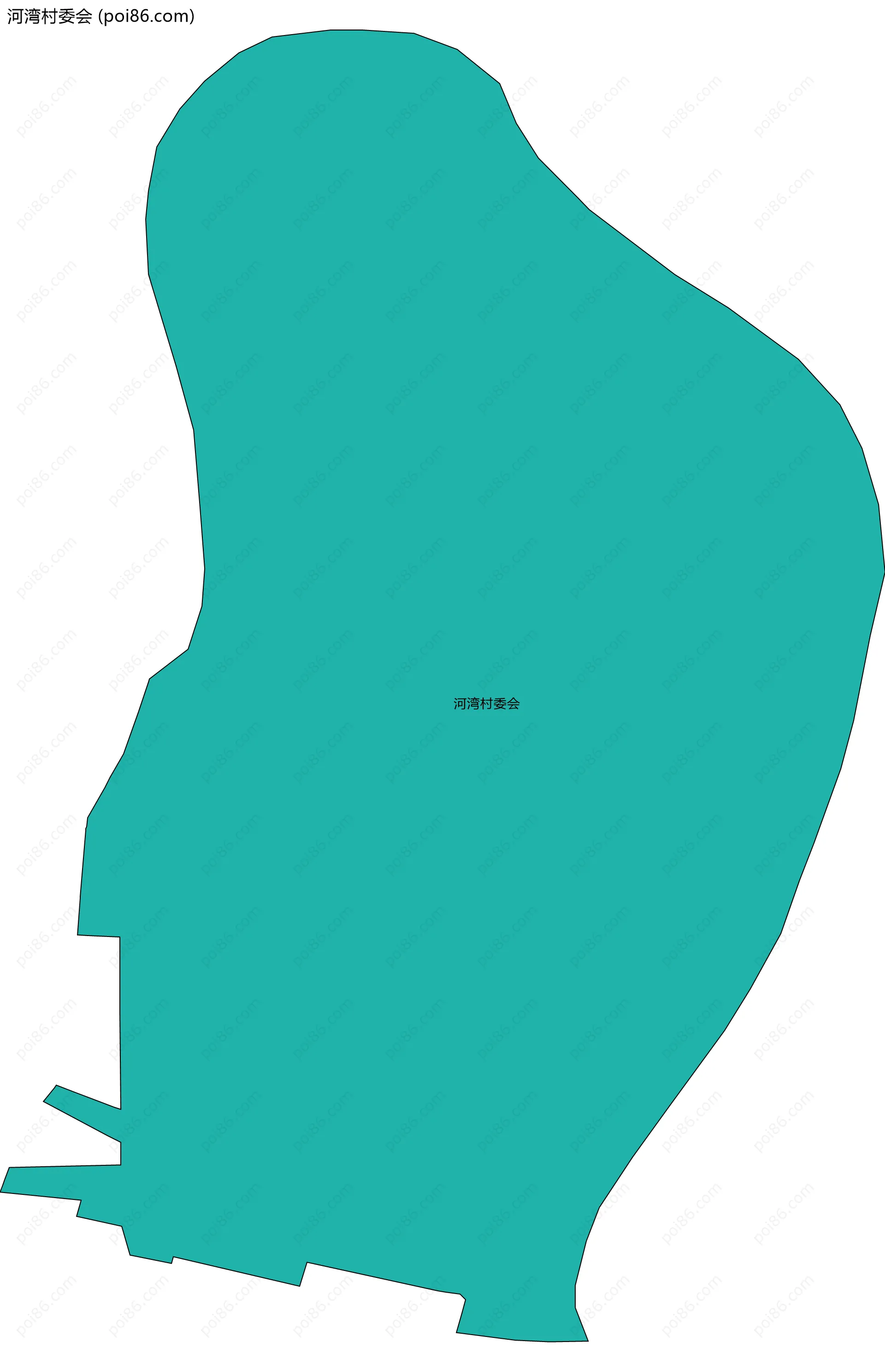 河湾村委会边界地图