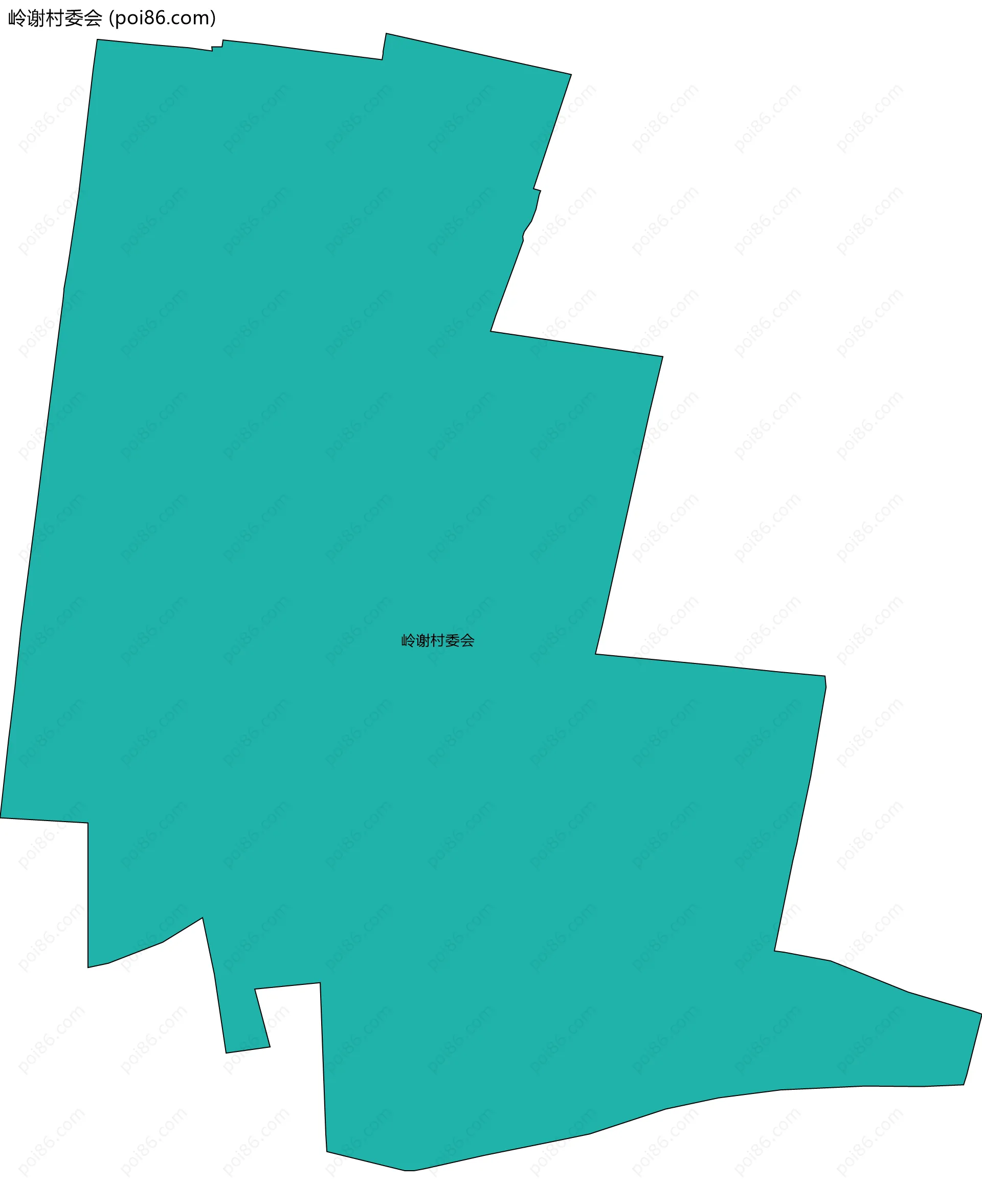 岭谢村委会边界地图