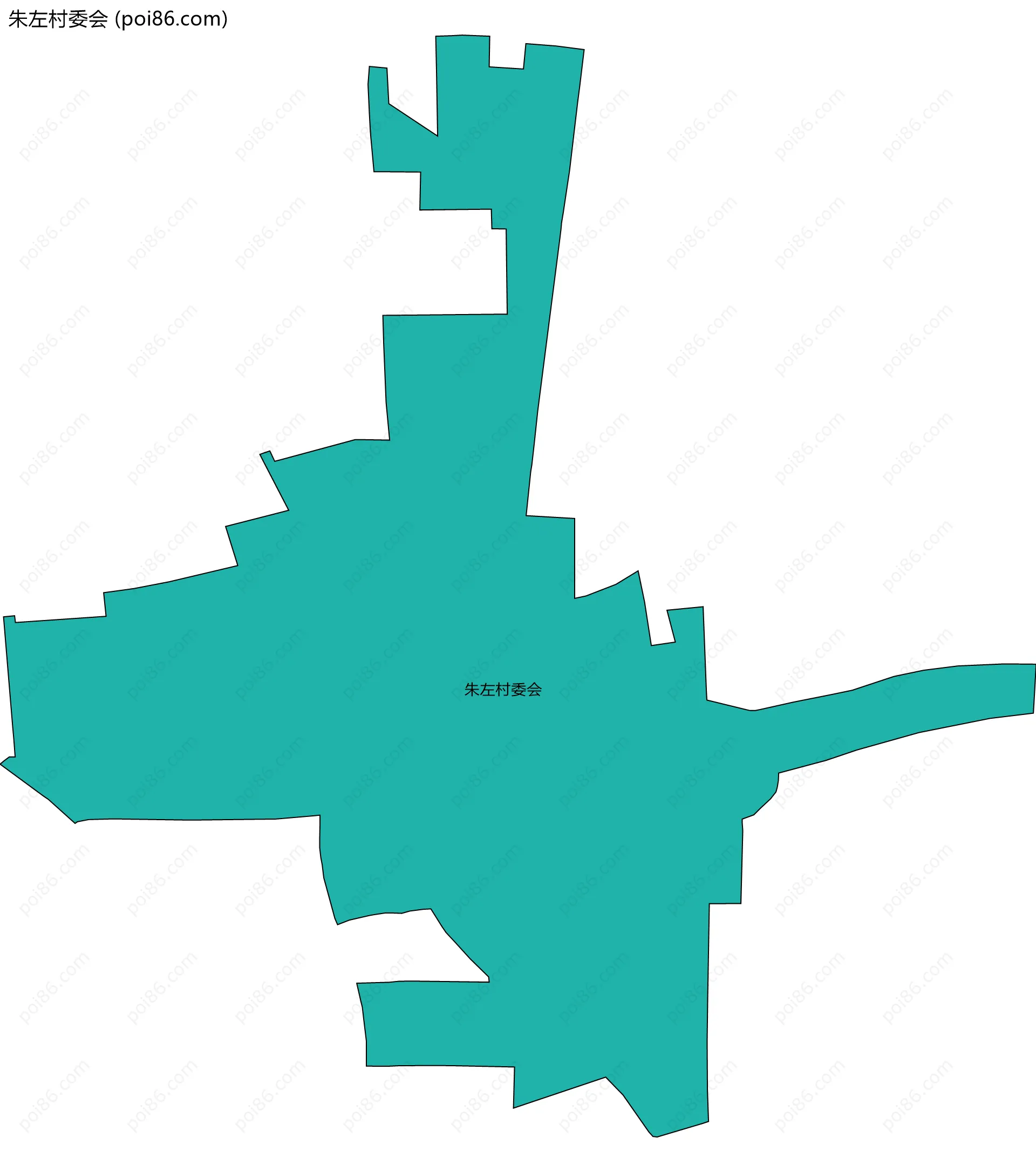 朱左村委会边界地图